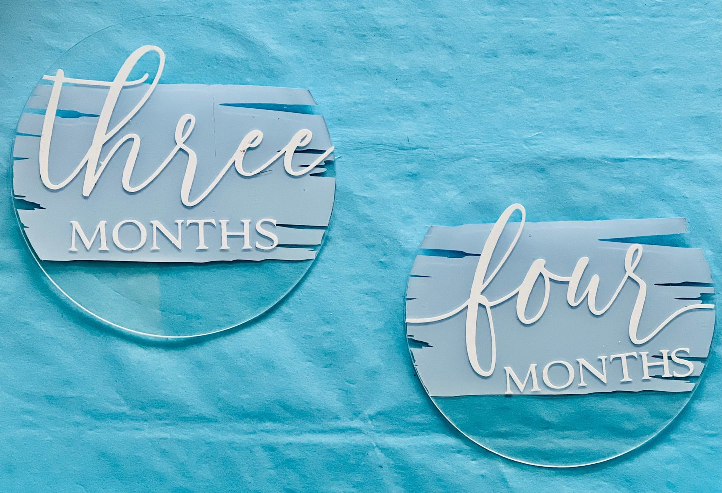 Acrylic Baby Monthly Milestone Discs, 12 Month Set - Numonet LLC