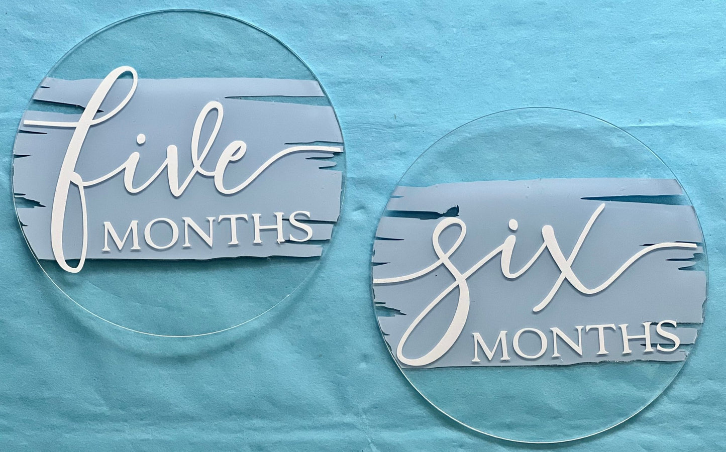 Acrylic Baby Monthly Milestone Discs, 12 Month Set - Numonet LLC