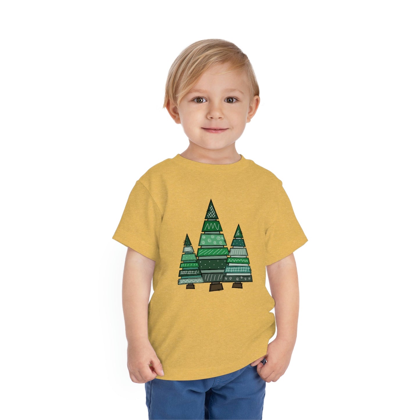 Christmas Tree Trio Short Sleeve Tee - numonet
