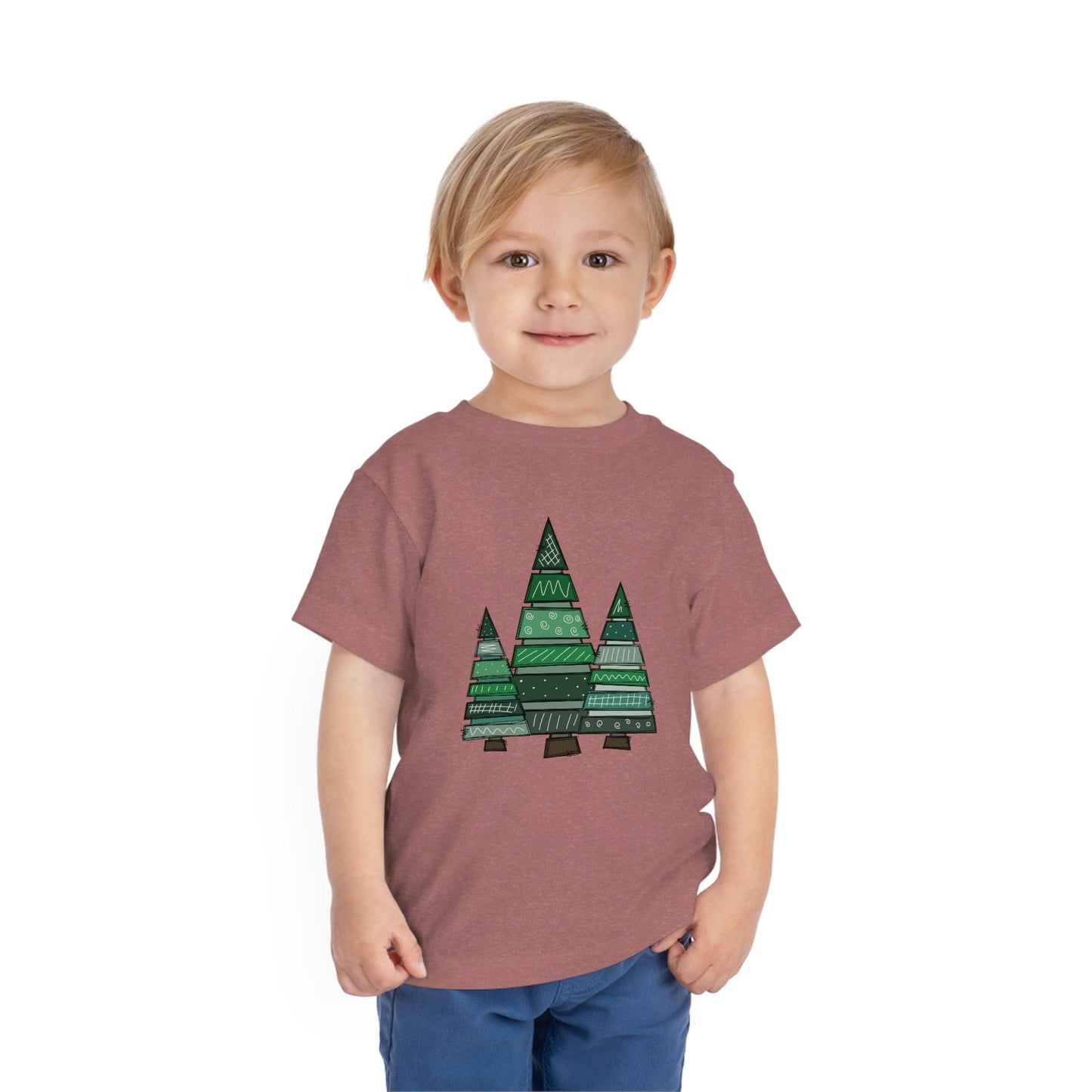 Christmas Tree Trio Short Sleeve Tee - numonet