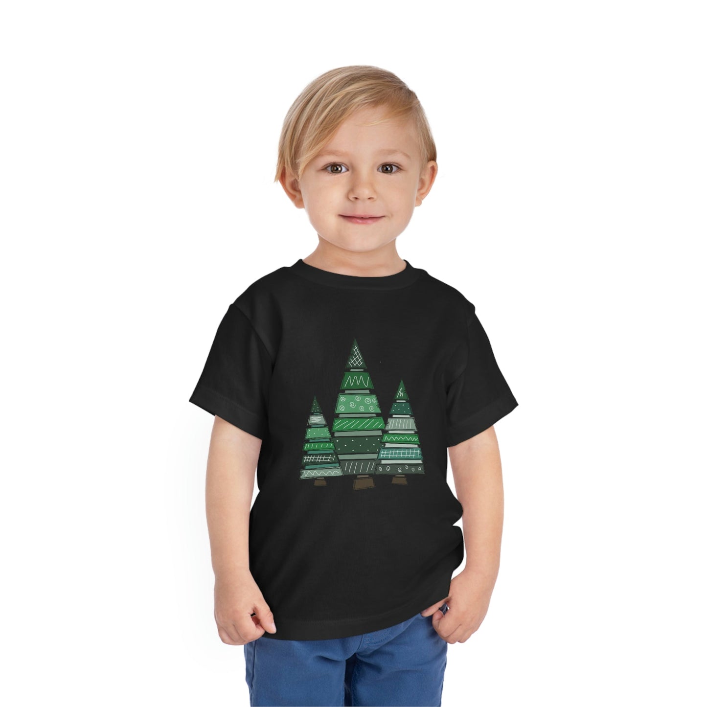 Christmas Tree Trio Short Sleeve Tee - numonet