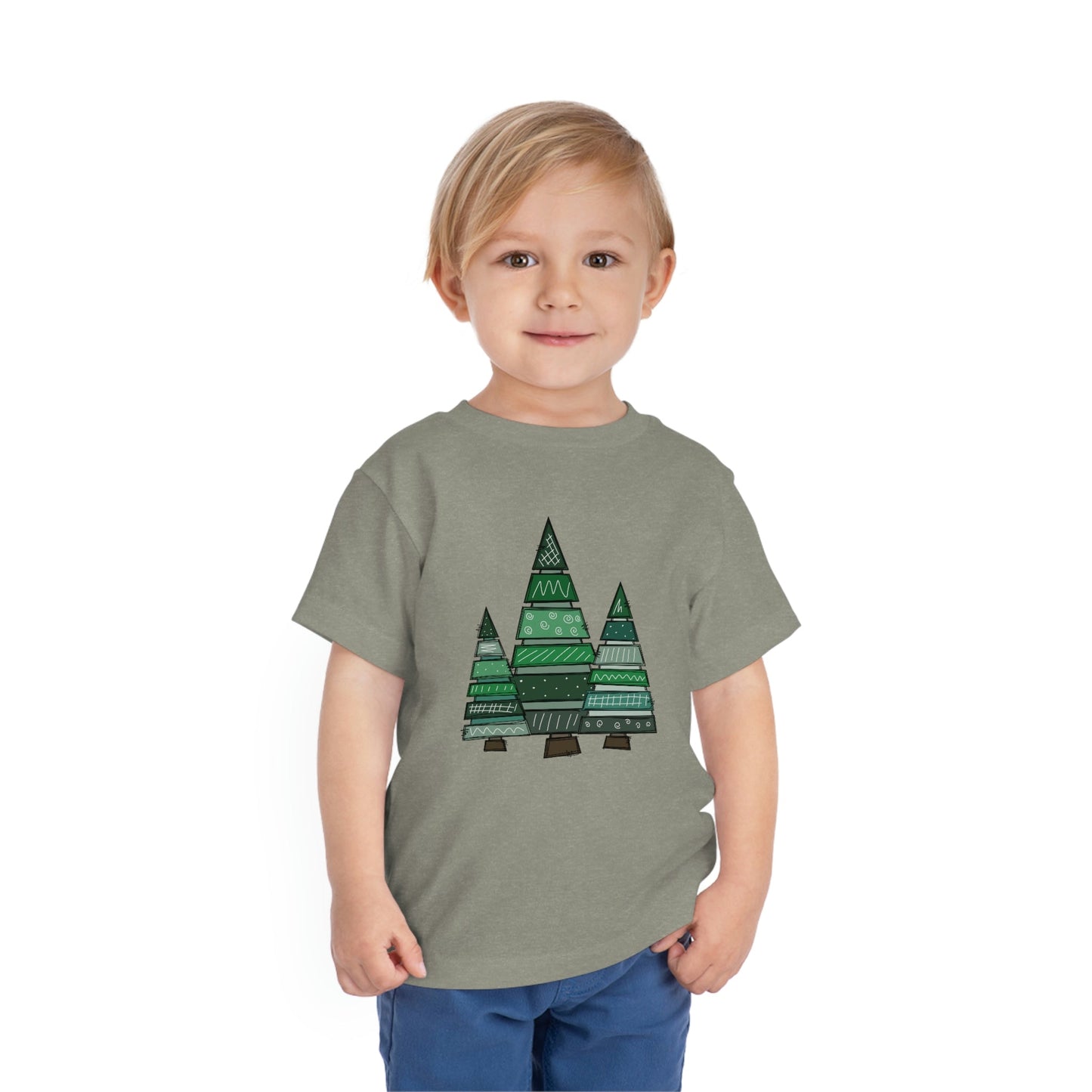 Christmas Tree Trio Short Sleeve Tee - numonet
