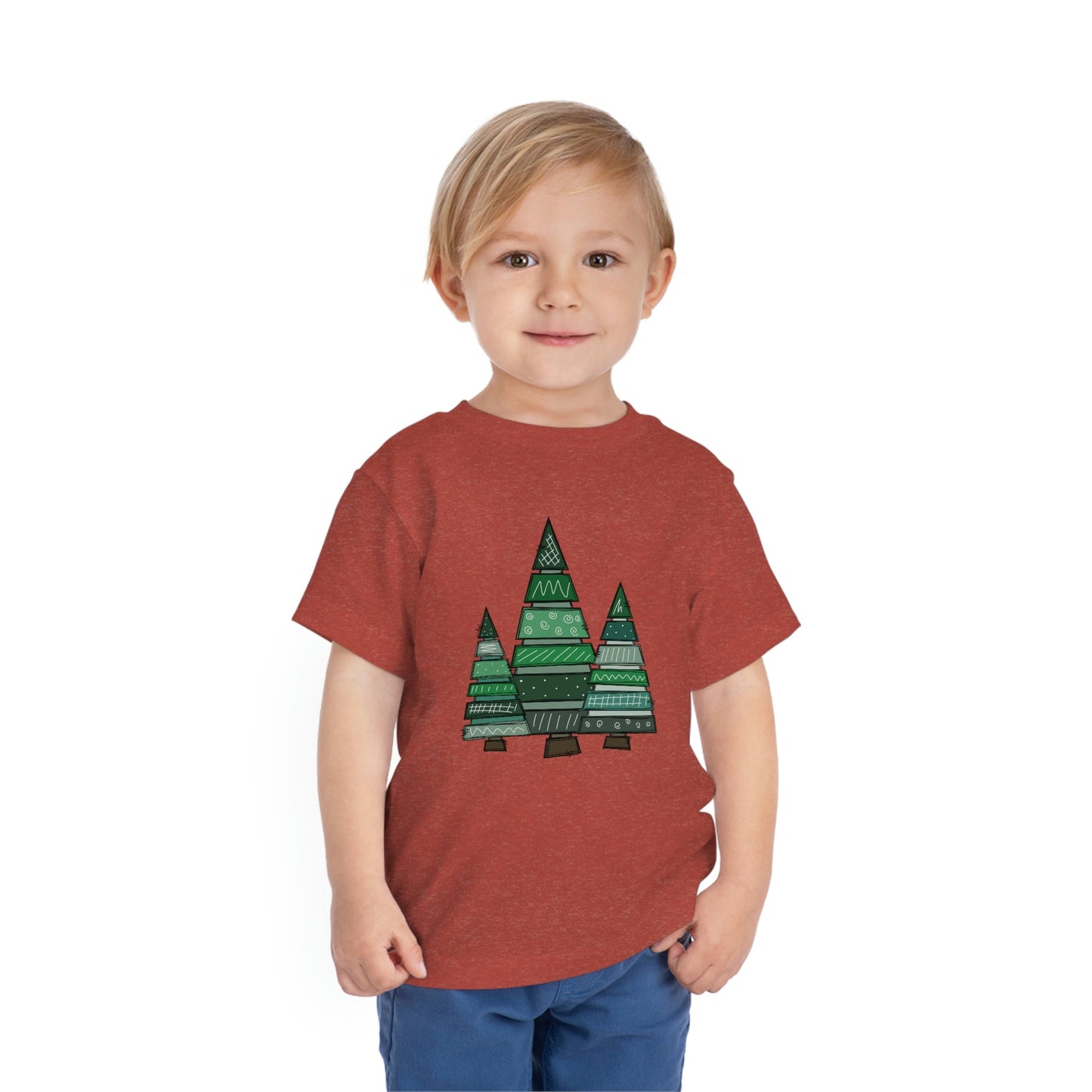 Christmas Tree Trio Short Sleeve Tee - numonet