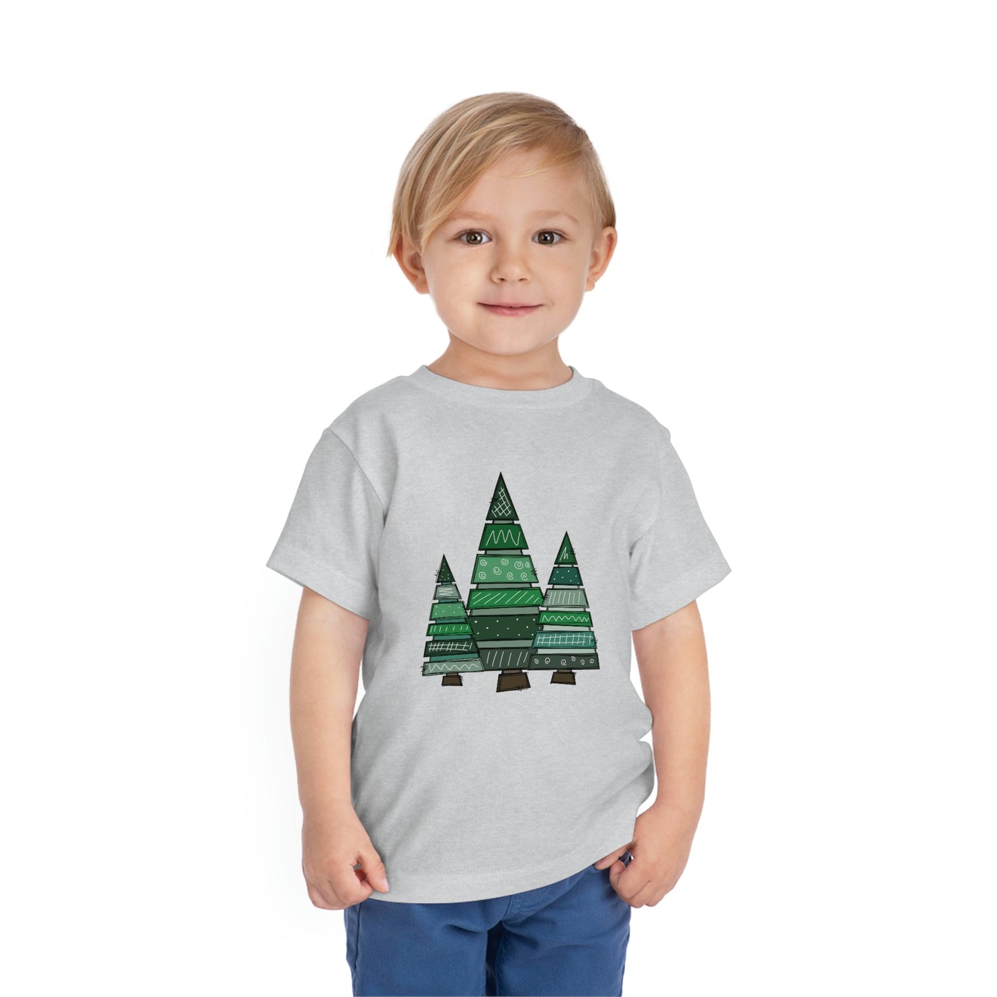 Christmas Tree Trio Short Sleeve Tee - numonet