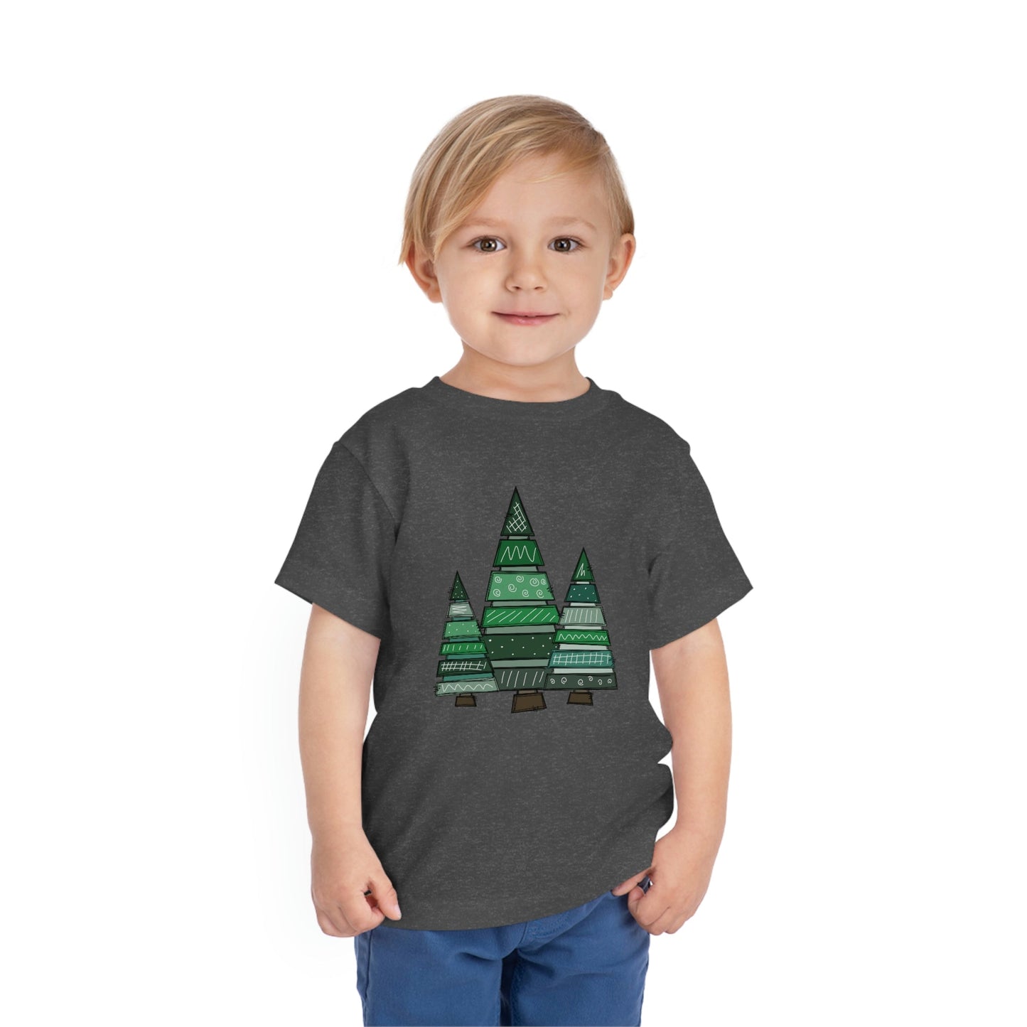 Christmas Tree Trio Short Sleeve Tee - numonet