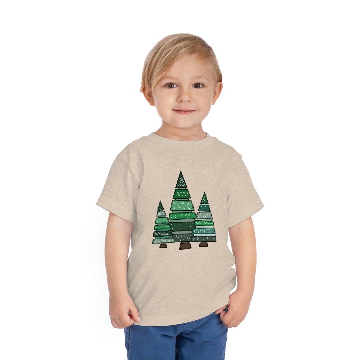 Christmas Tree Trio Short Sleeve Tee - numonet