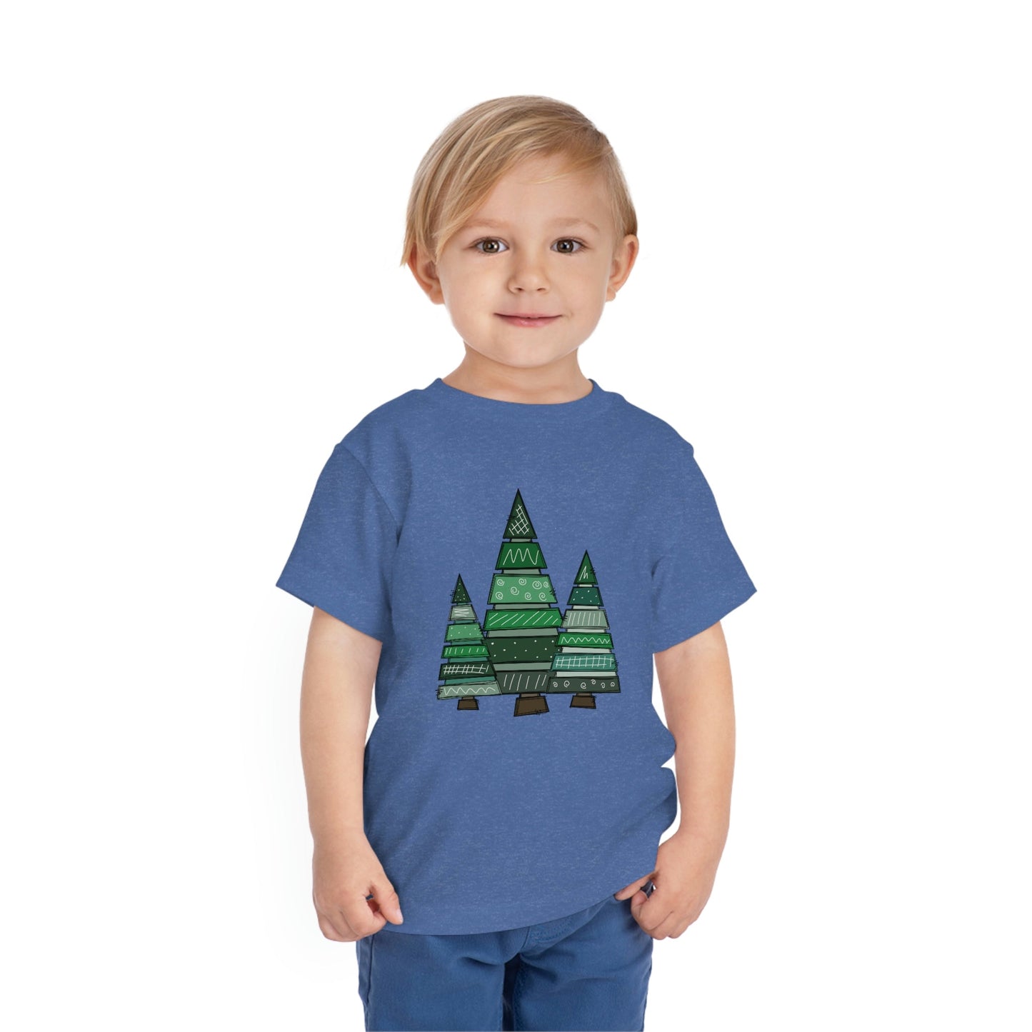Christmas Tree Trio Short Sleeve Tee - numonet