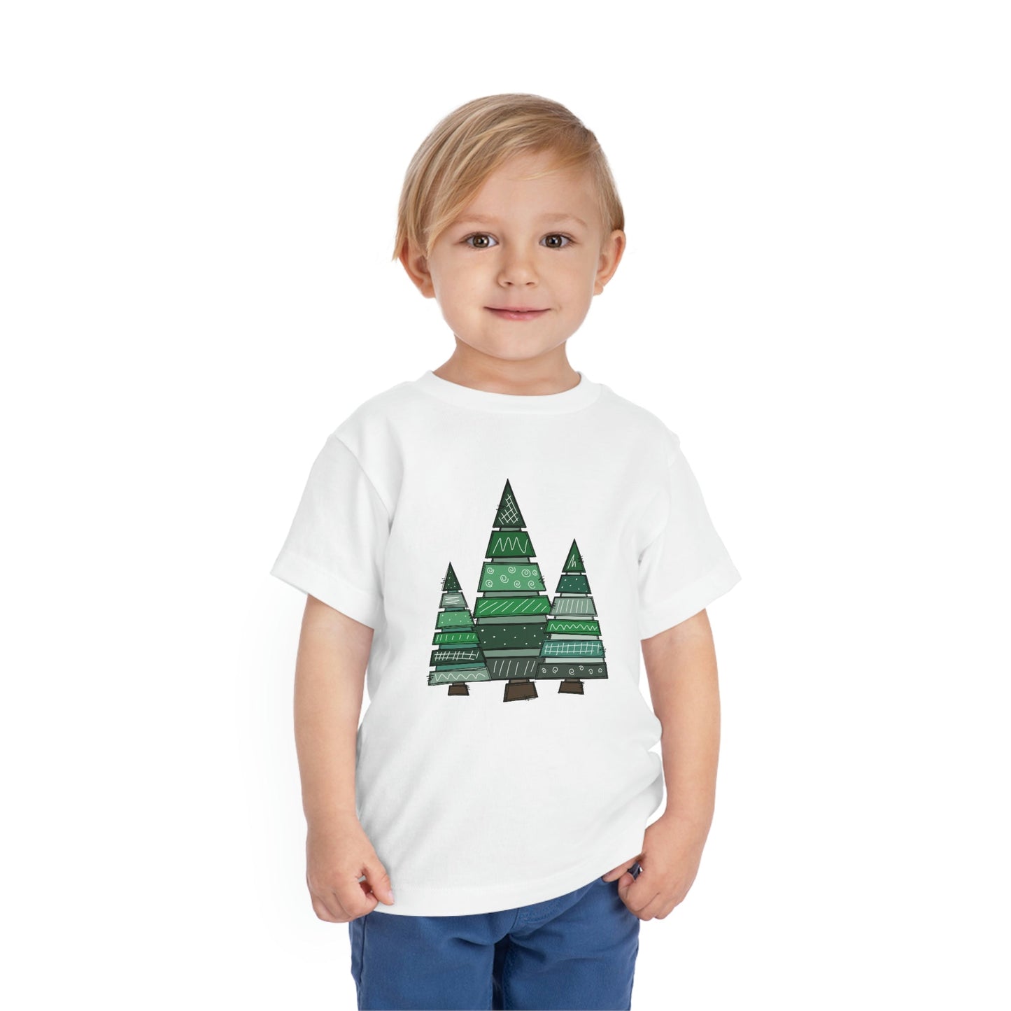 Christmas Tree Trio Short Sleeve Tee - numonet