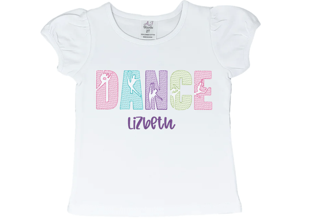DANCE Embroidery T-Shirt - numonet