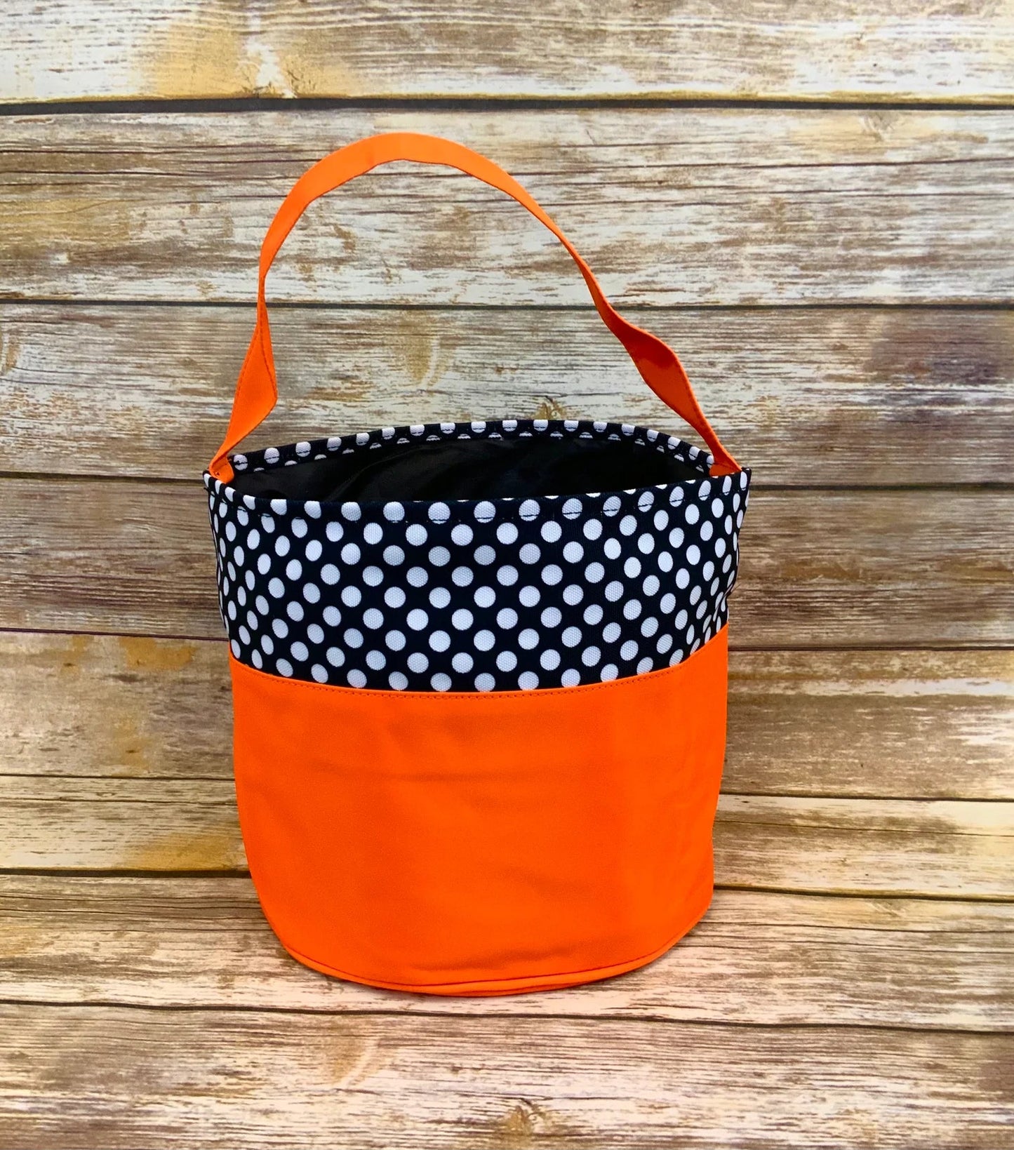 Halloween Black Polka Dot Candy Tote - numonet