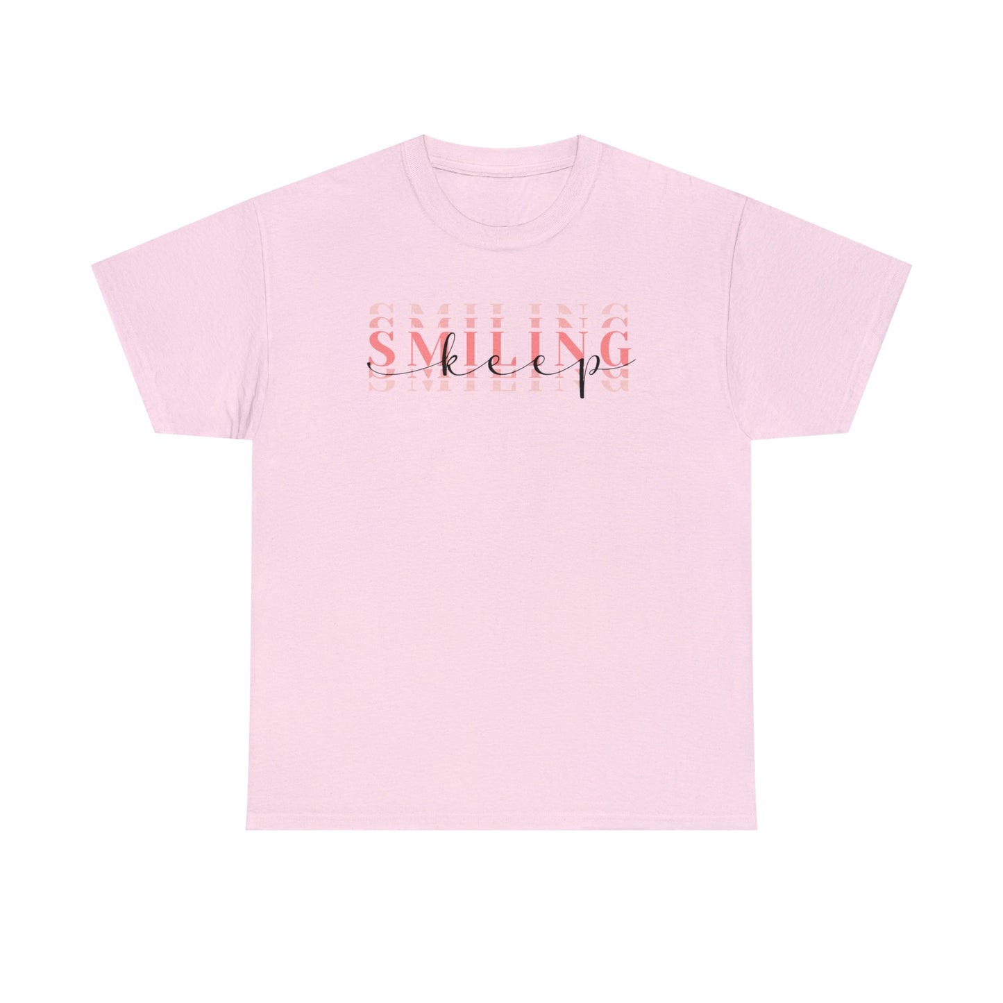 Keep Smiling Short Sleeve Cotton T-Shirt - numonet