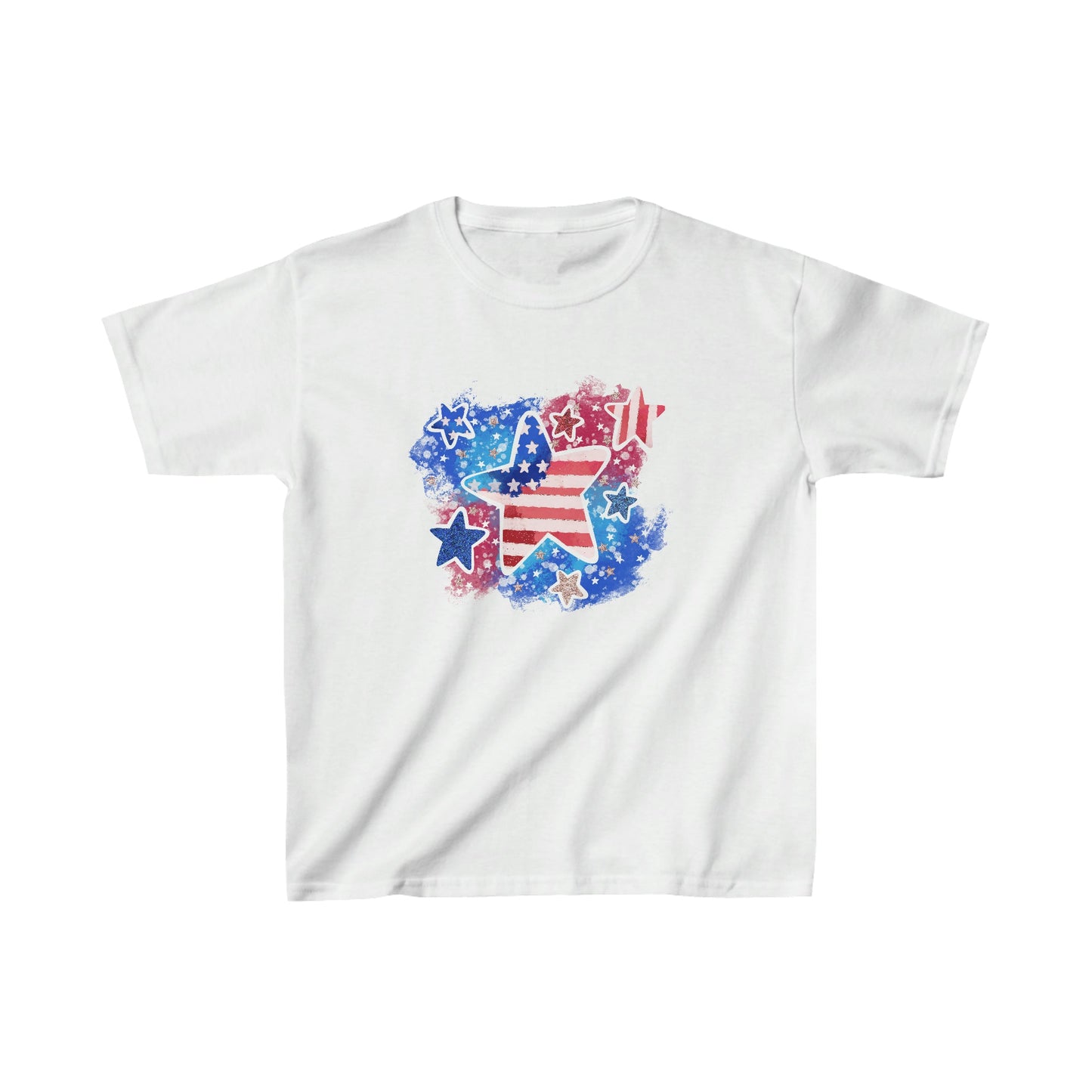 Kids Stars and Stripes Short Sleeve Cotton T-Shirt - numonet
