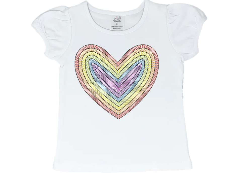 Lots of Love Heart Embroidery T-Shirt - numonet