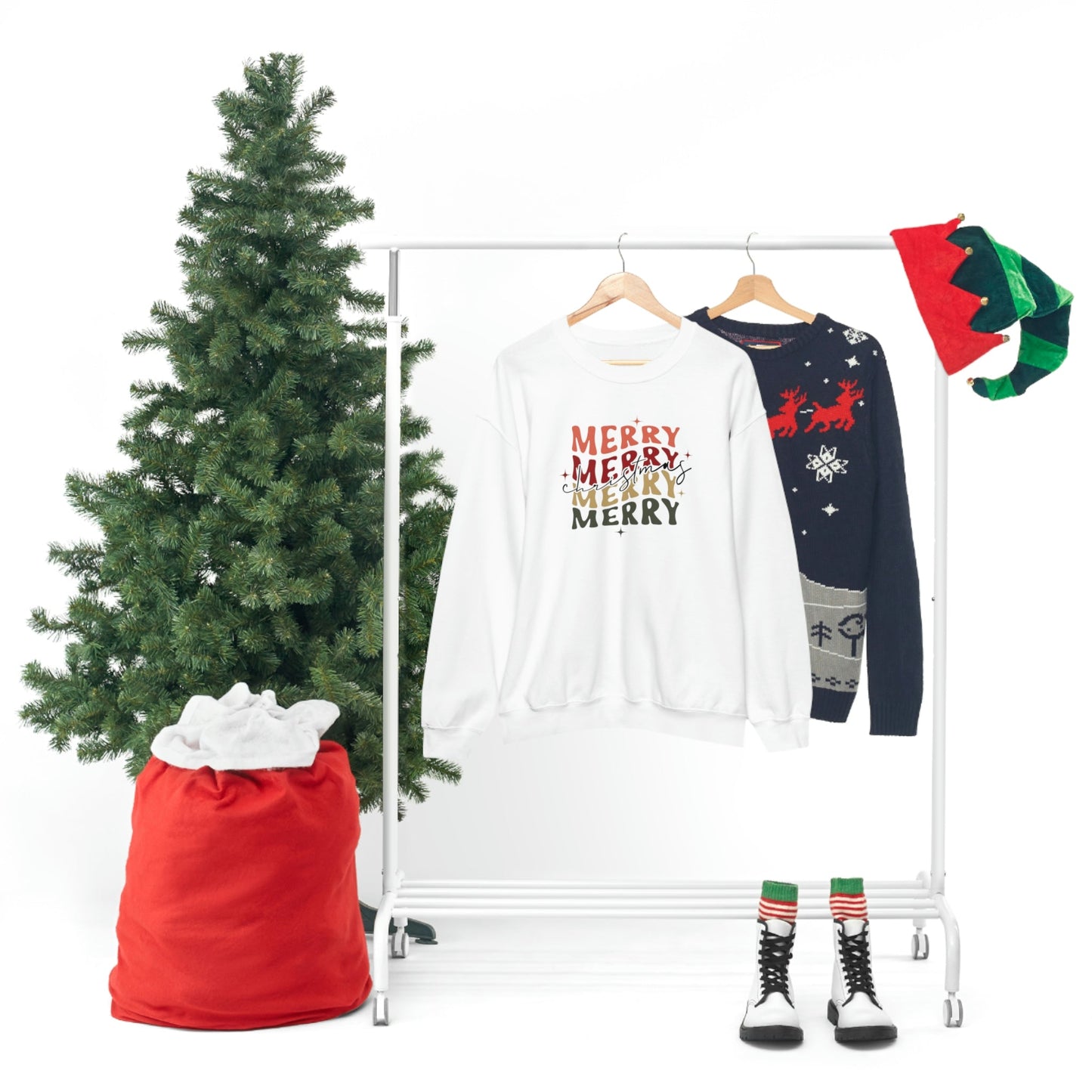 Merry Christmas Retro Crewneck Sweatshirt - numonet