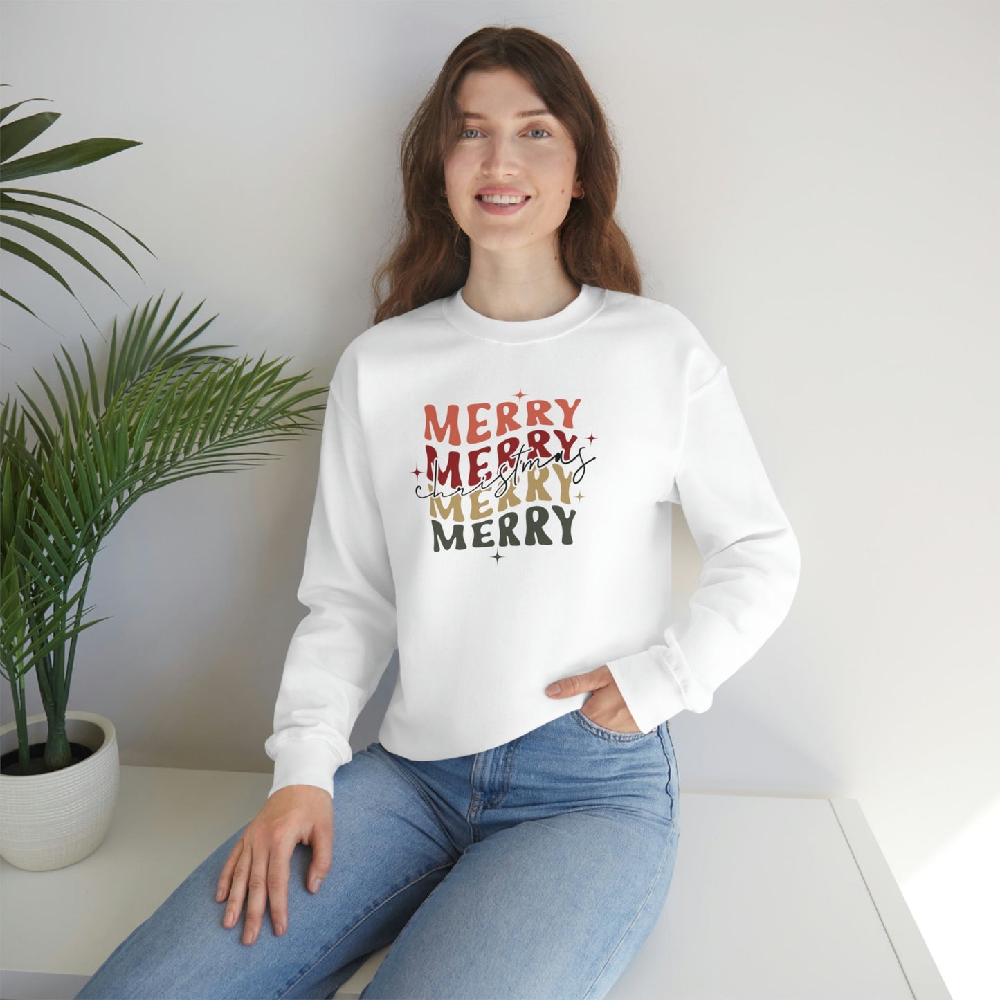 Merry Christmas Retro Crewneck Sweatshirt - numonet