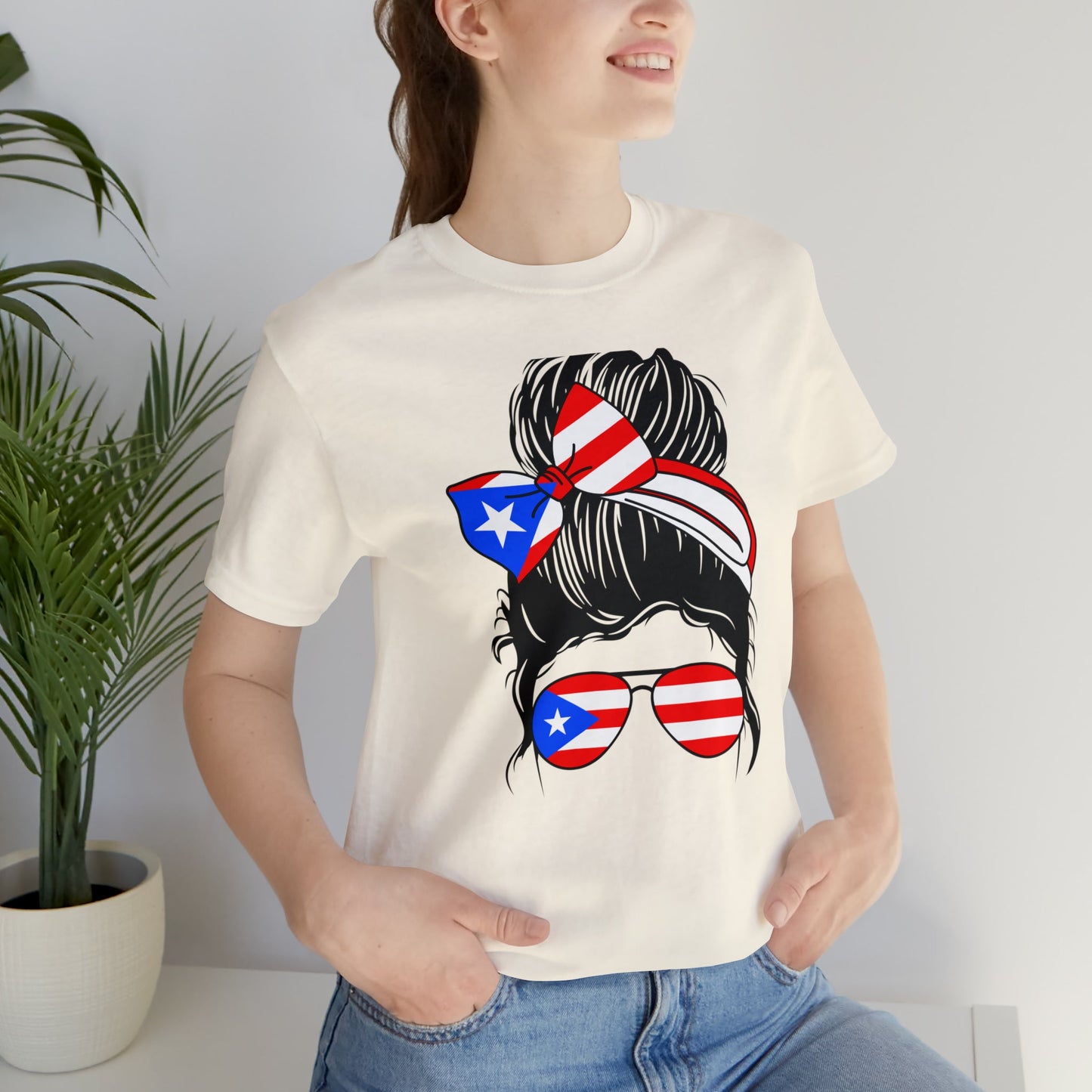 Mom's Life Puerto Rico flag Short Sleeve Tee - numonet