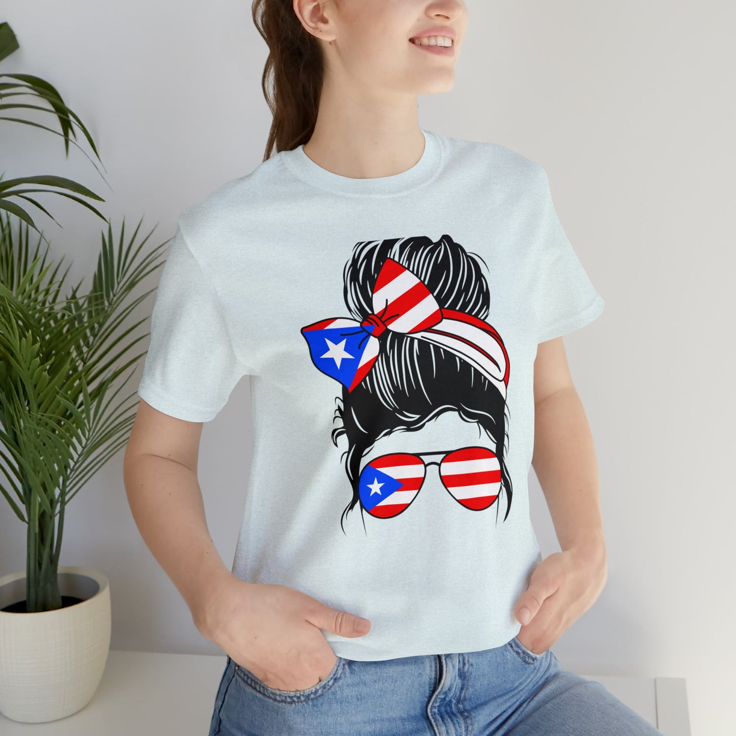 Mom's Life Puerto Rico flag Short Sleeve Tee - numonet