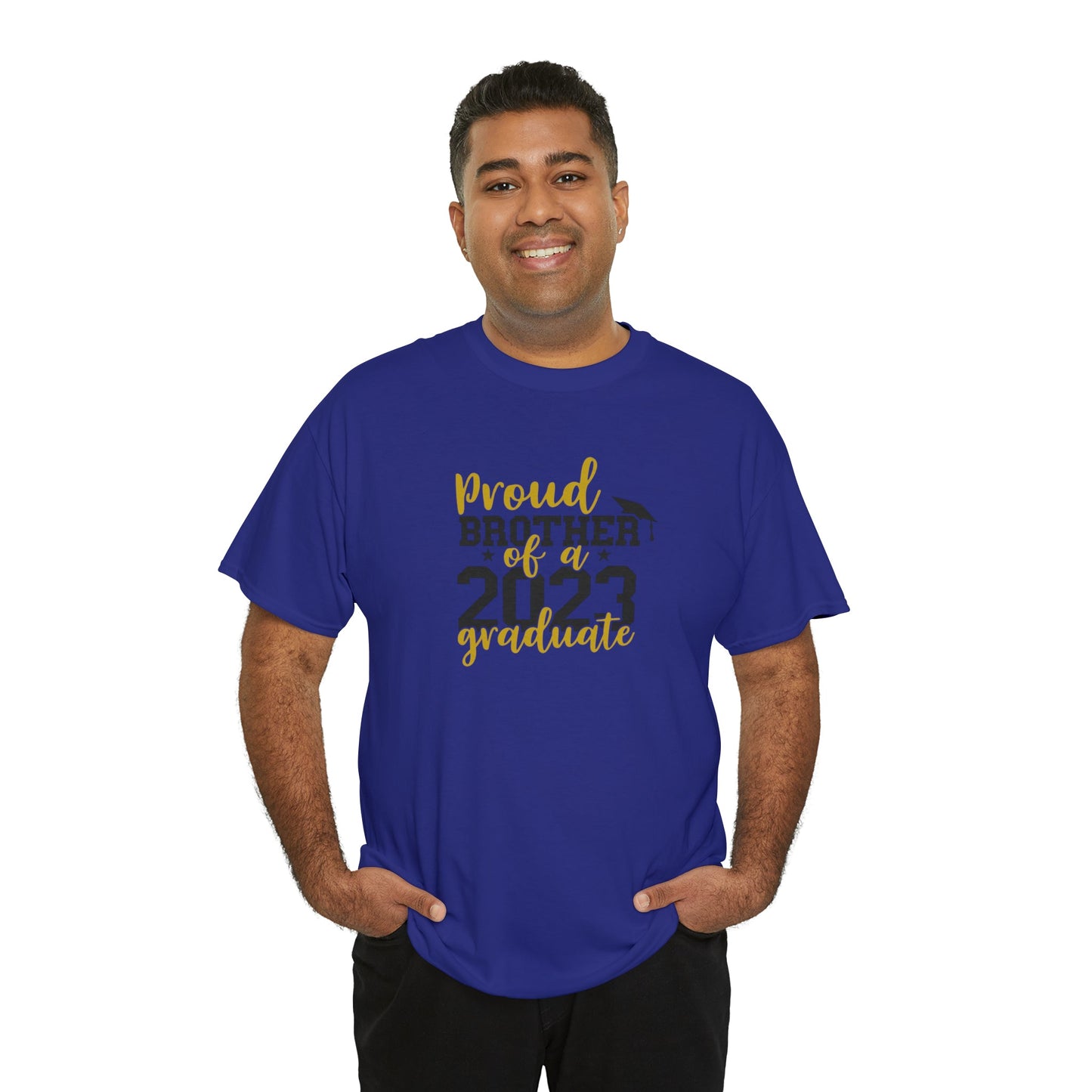 Proud BROTHER of 2023 Graduate Short Sleeve Cotton Tee - numonet
