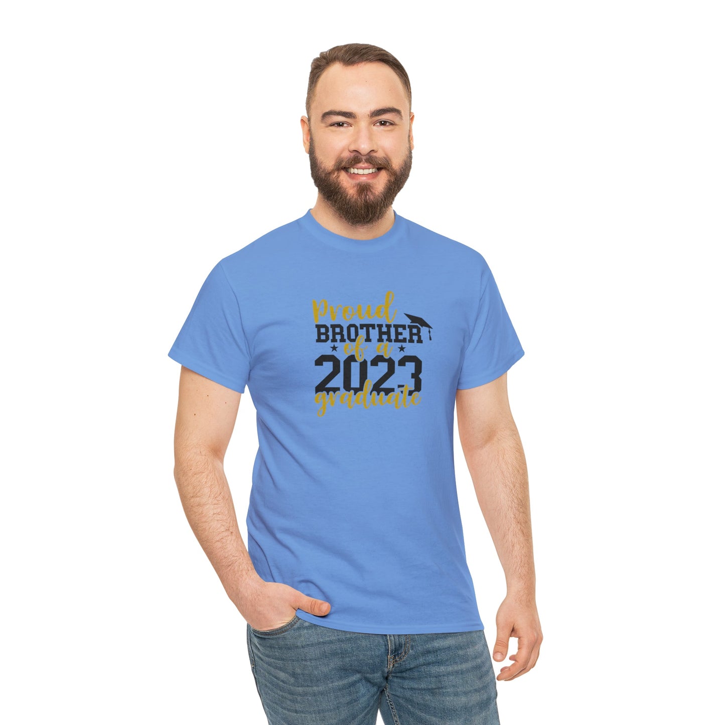 Proud BROTHER of 2023 Graduate Short Sleeve Cotton Tee - numonet