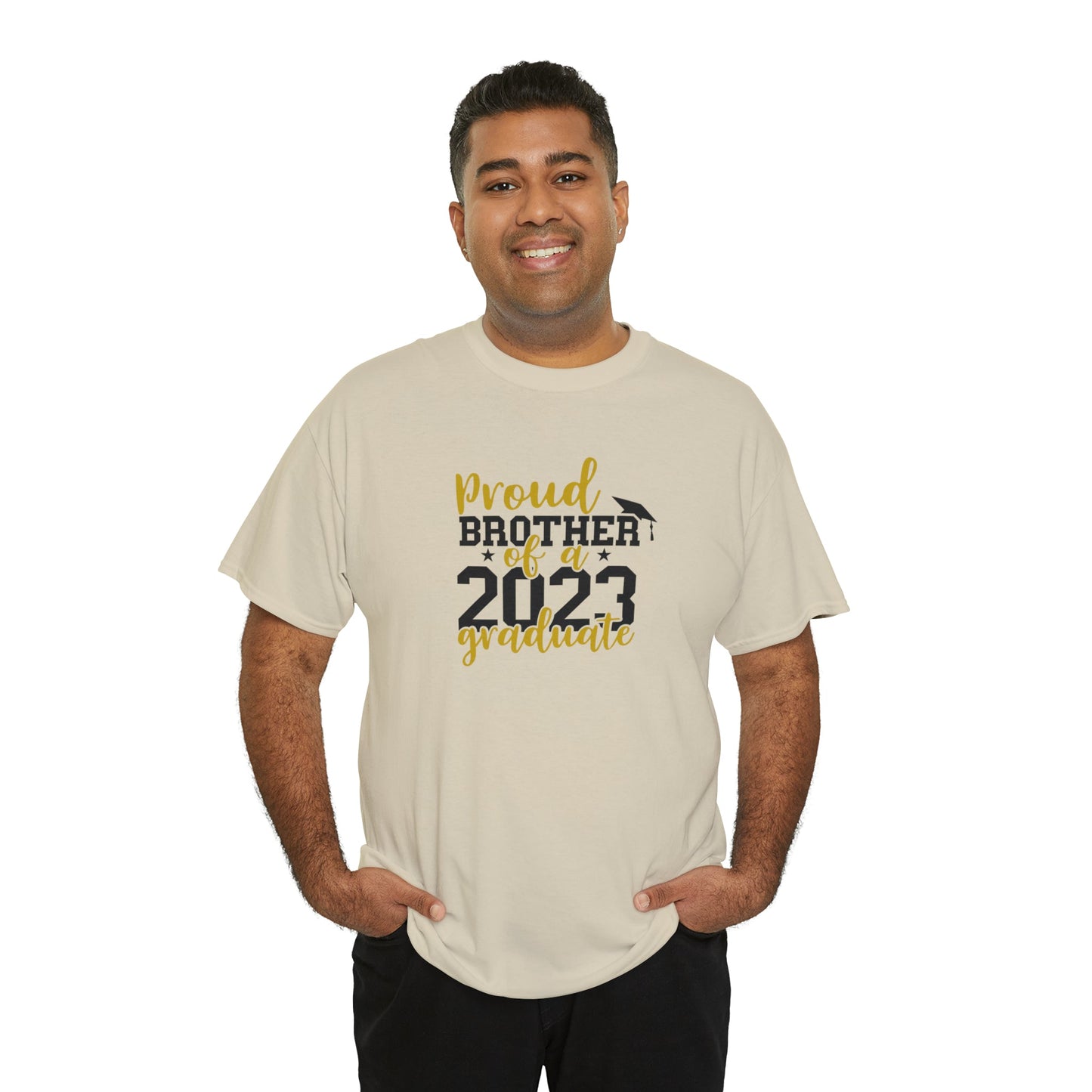 Proud BROTHER of 2023 Graduate Short Sleeve Cotton Tee - numonet