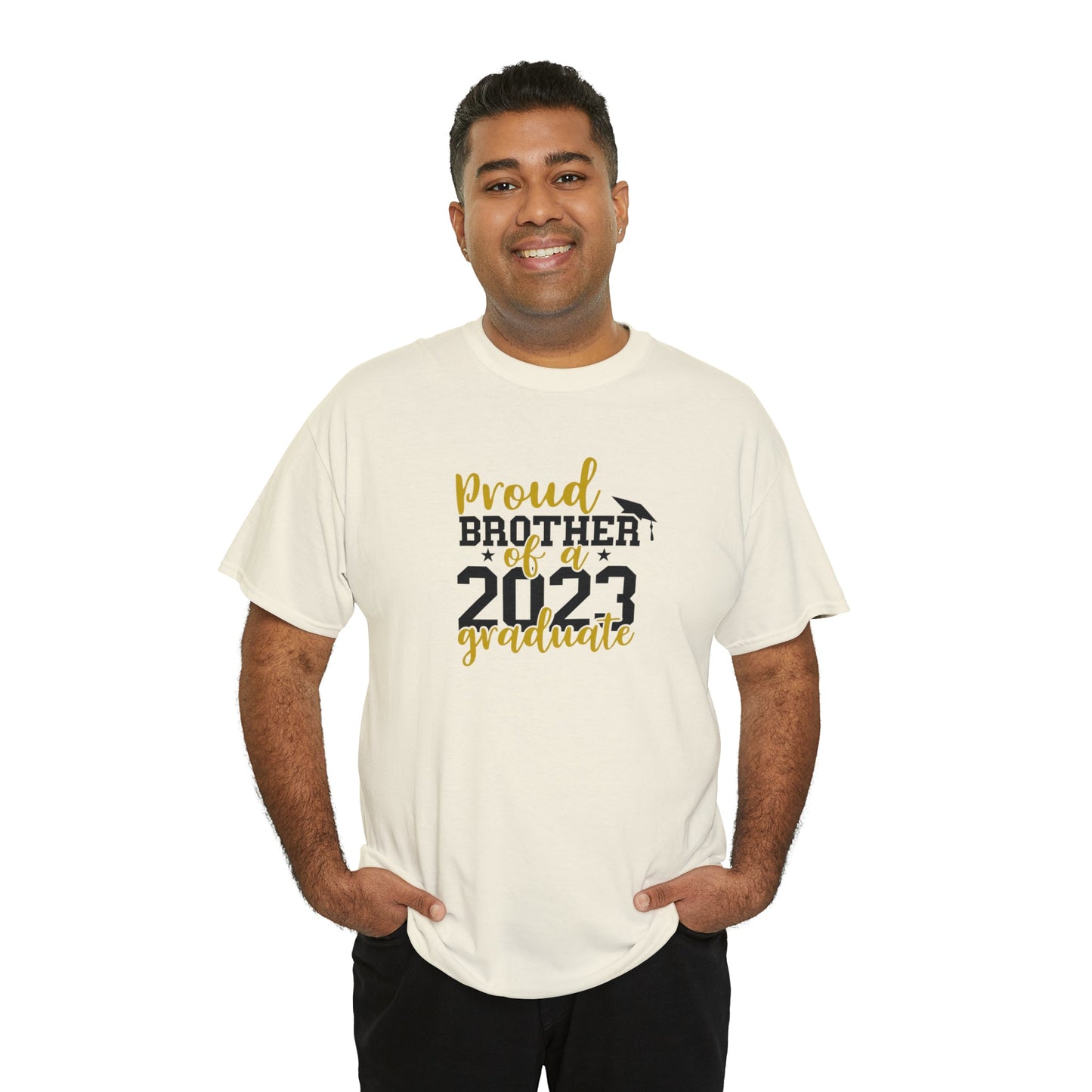 Proud BROTHER of 2023 Graduate Short Sleeve Cotton Tee - numonet