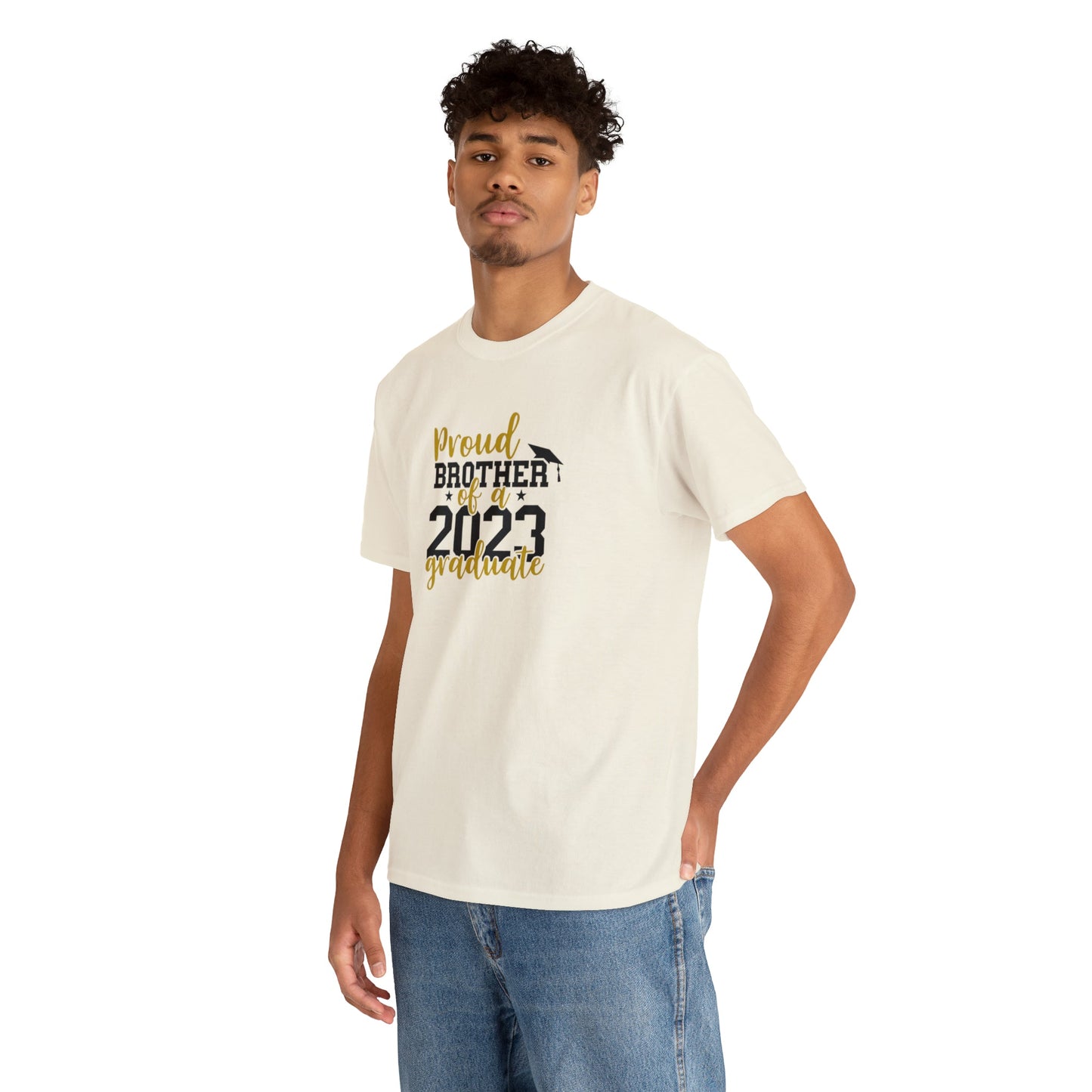 Proud BROTHER of 2023 Graduate Short Sleeve Cotton Tee - numonet