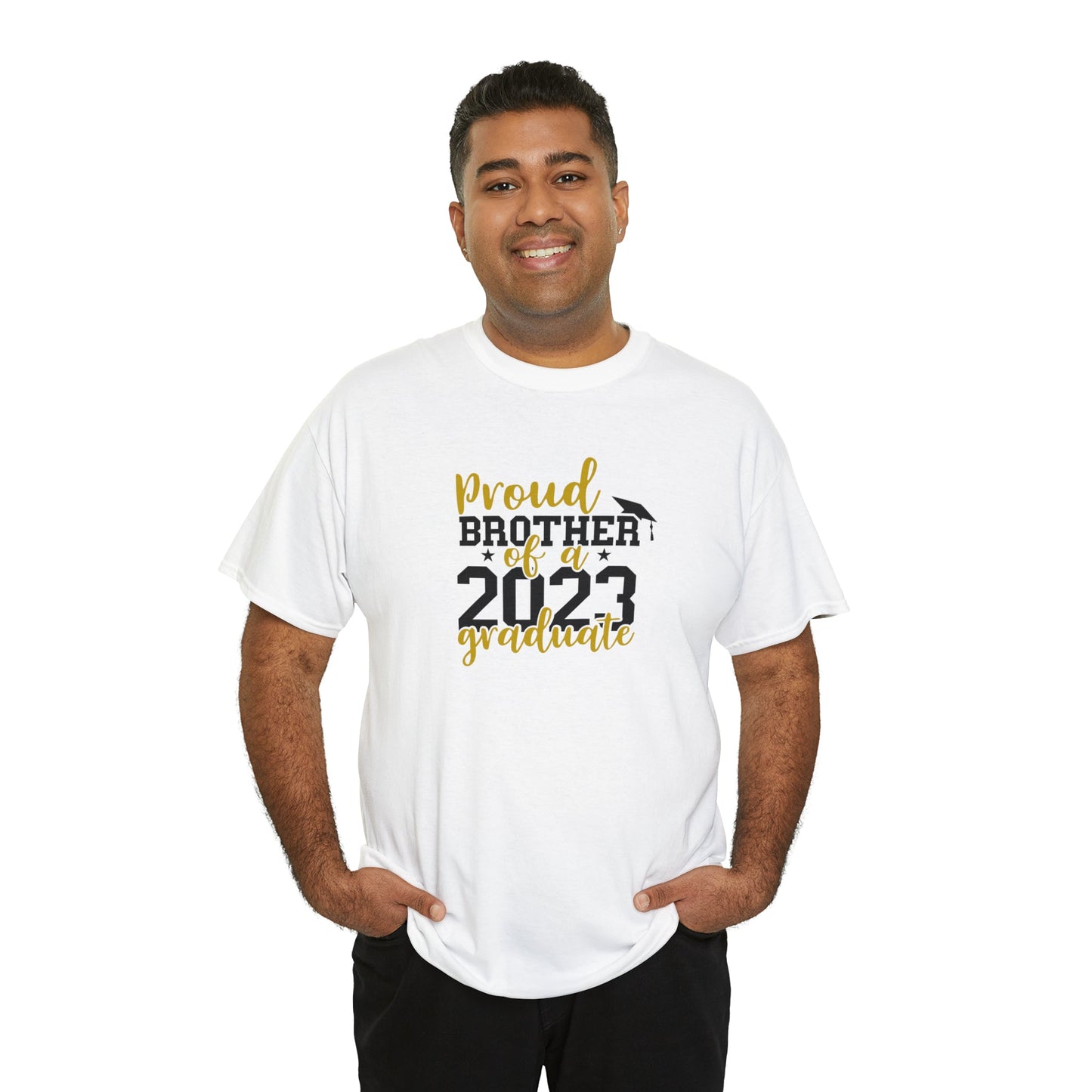 Proud BROTHER of 2023 Graduate Short Sleeve Cotton Tee - numonet