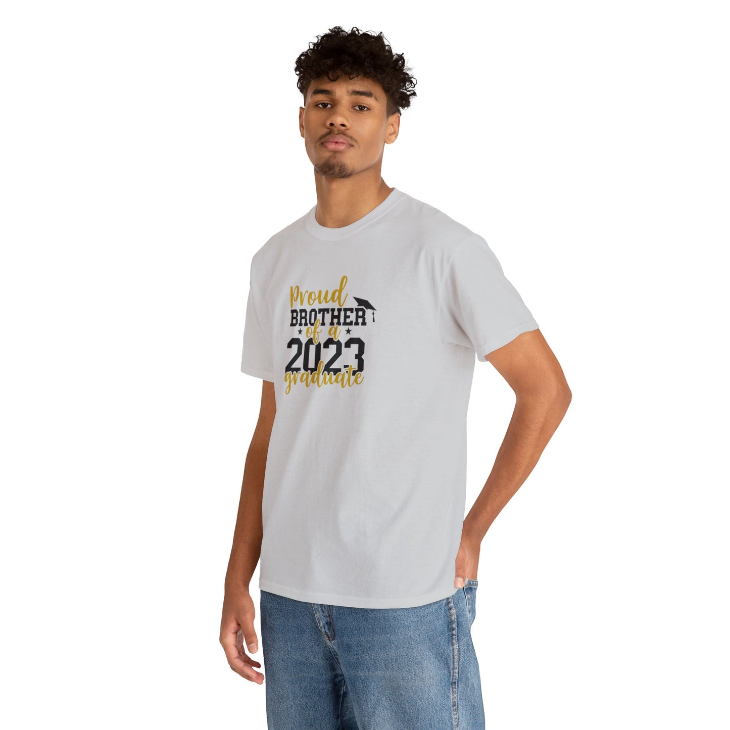 Proud BROTHER of 2023 Graduate Short Sleeve Cotton Tee - numonet