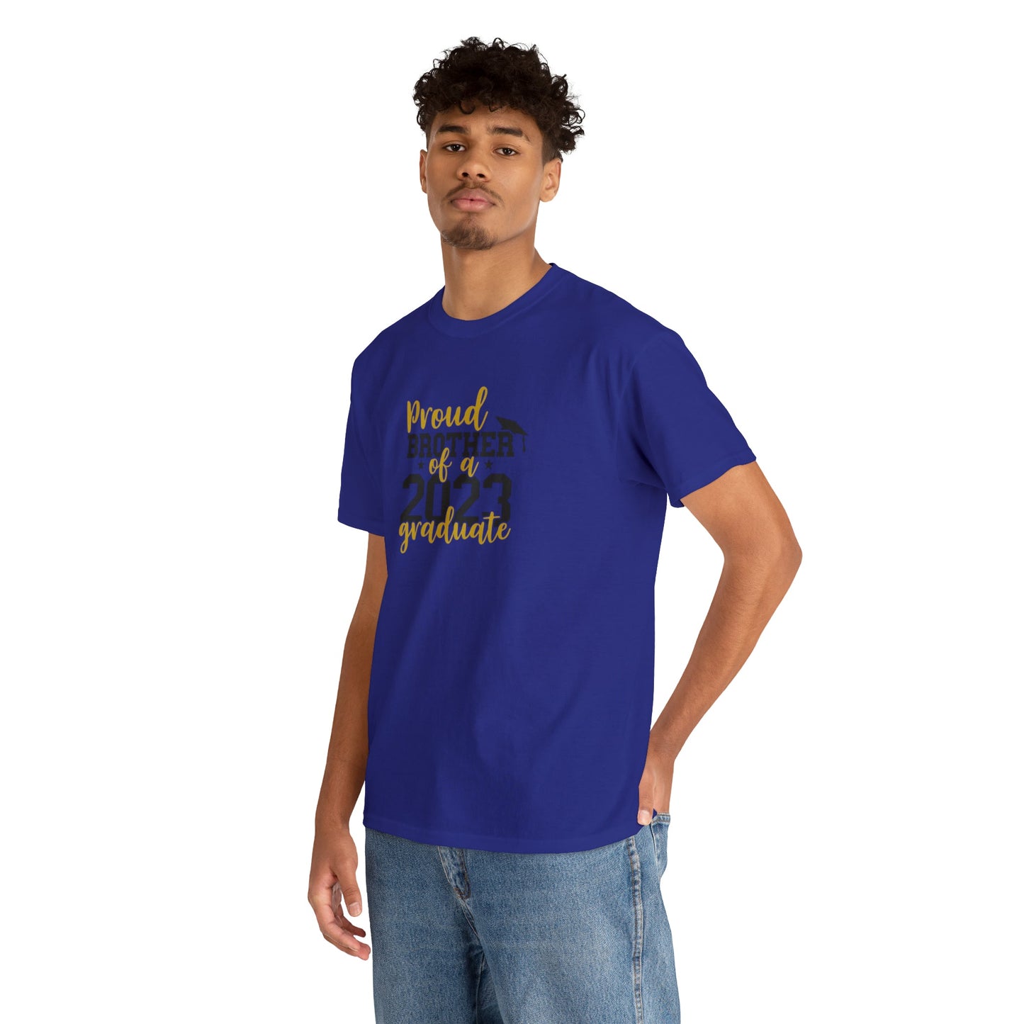 Proud BROTHER of 2023 Graduate Short Sleeve Cotton Tee - numonet