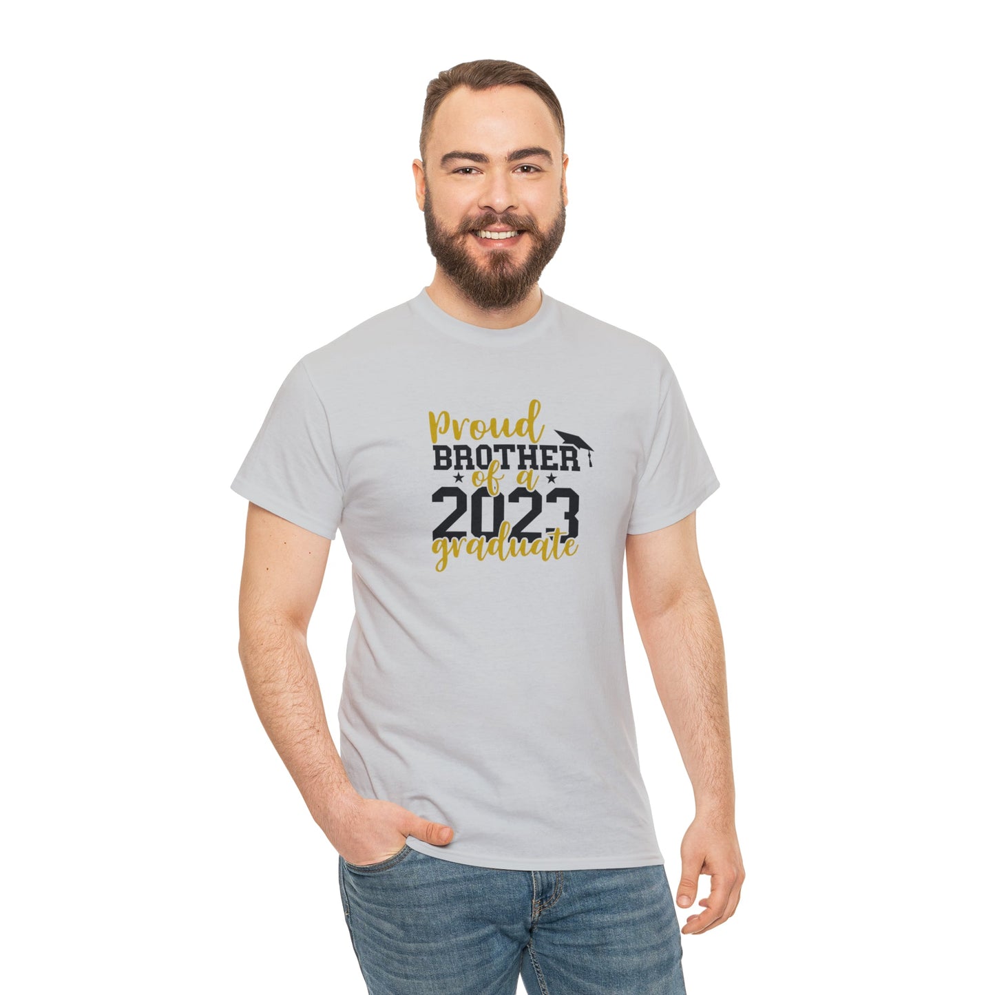 Proud BROTHER of 2023 Graduate Short Sleeve Cotton Tee - numonet