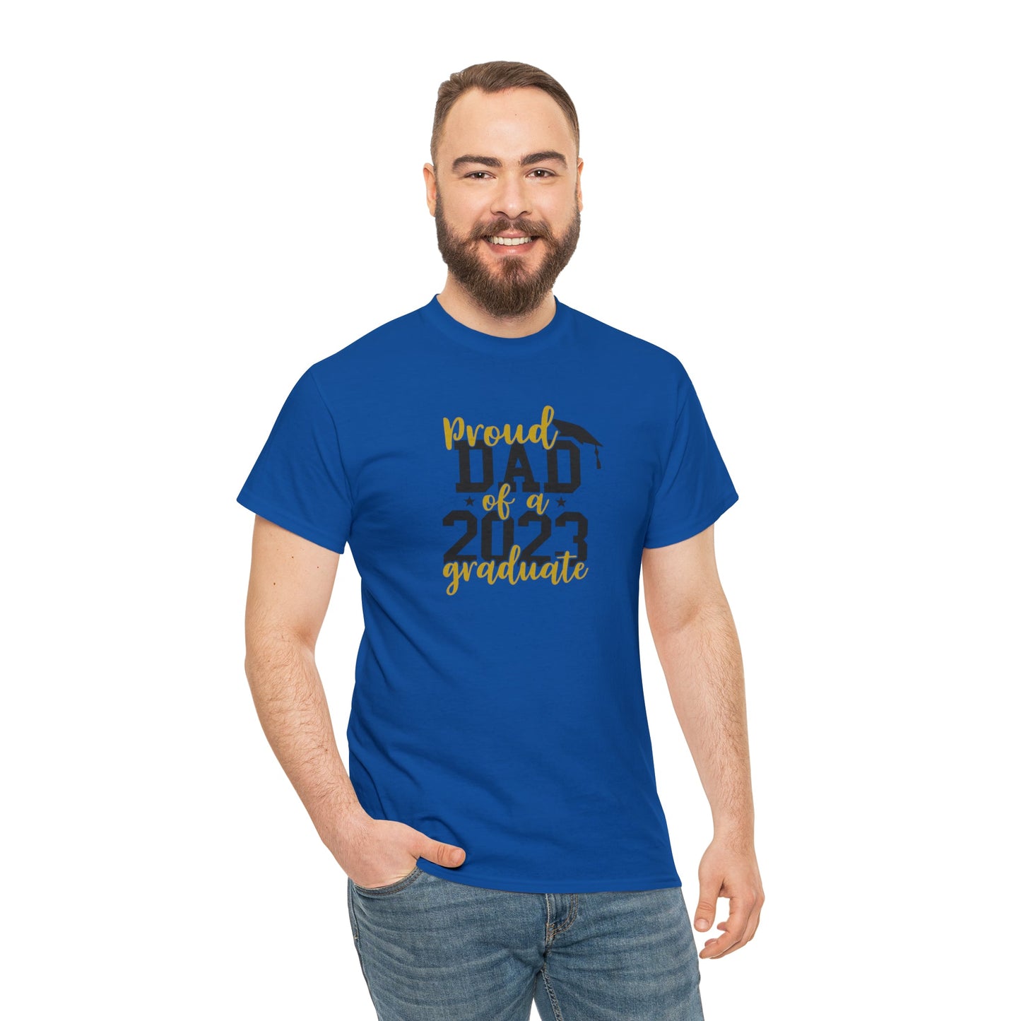 Proud DAD of 2023 Graduate Short Sleeve Cotton T-Shirt - numonet