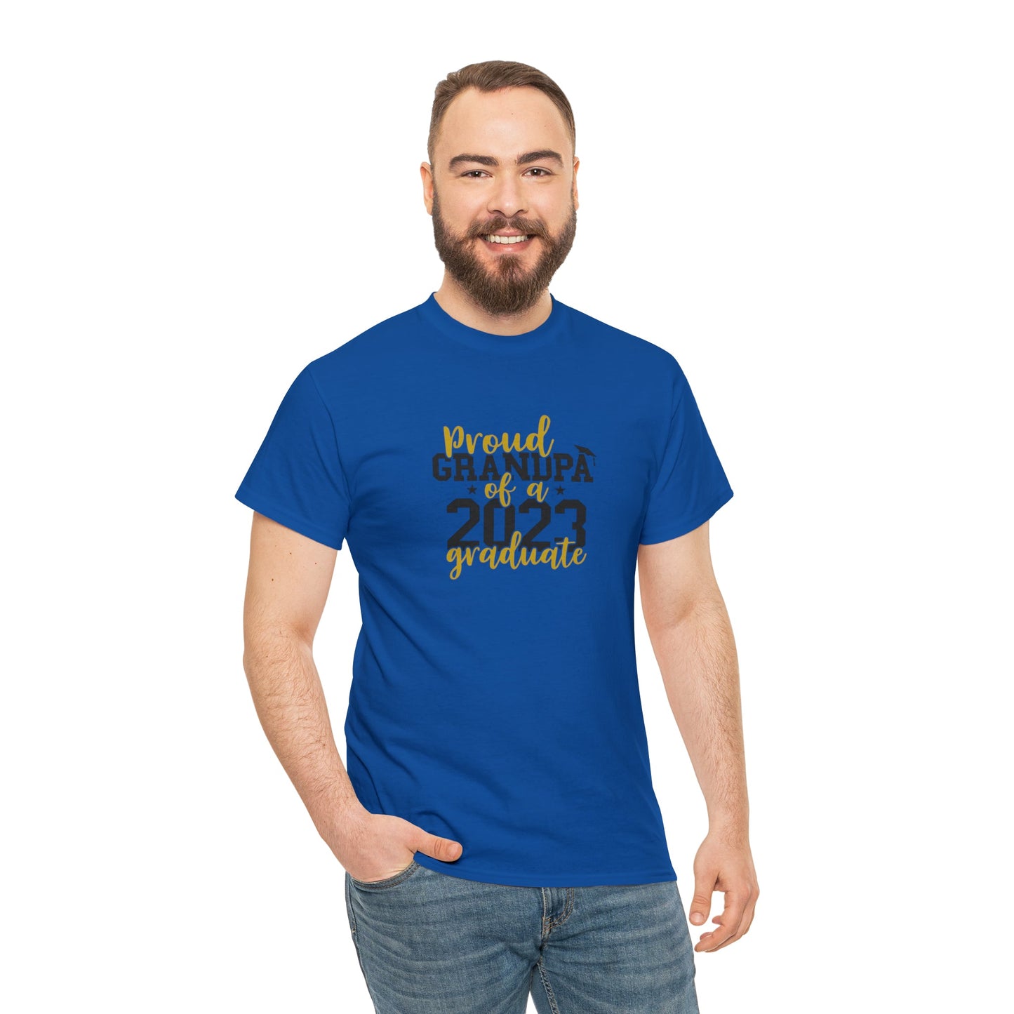 Proud GRANDPA of 2023 Graduate Short Sleeve Cotton T-Shirt - numonet