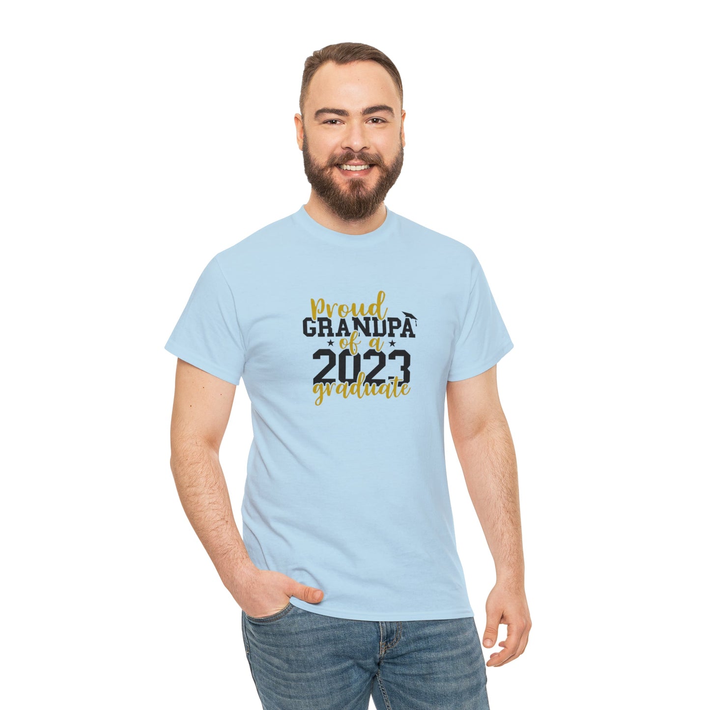 Proud GRANDPA of 2023 Graduate Short Sleeve Cotton T-Shirt - numonet