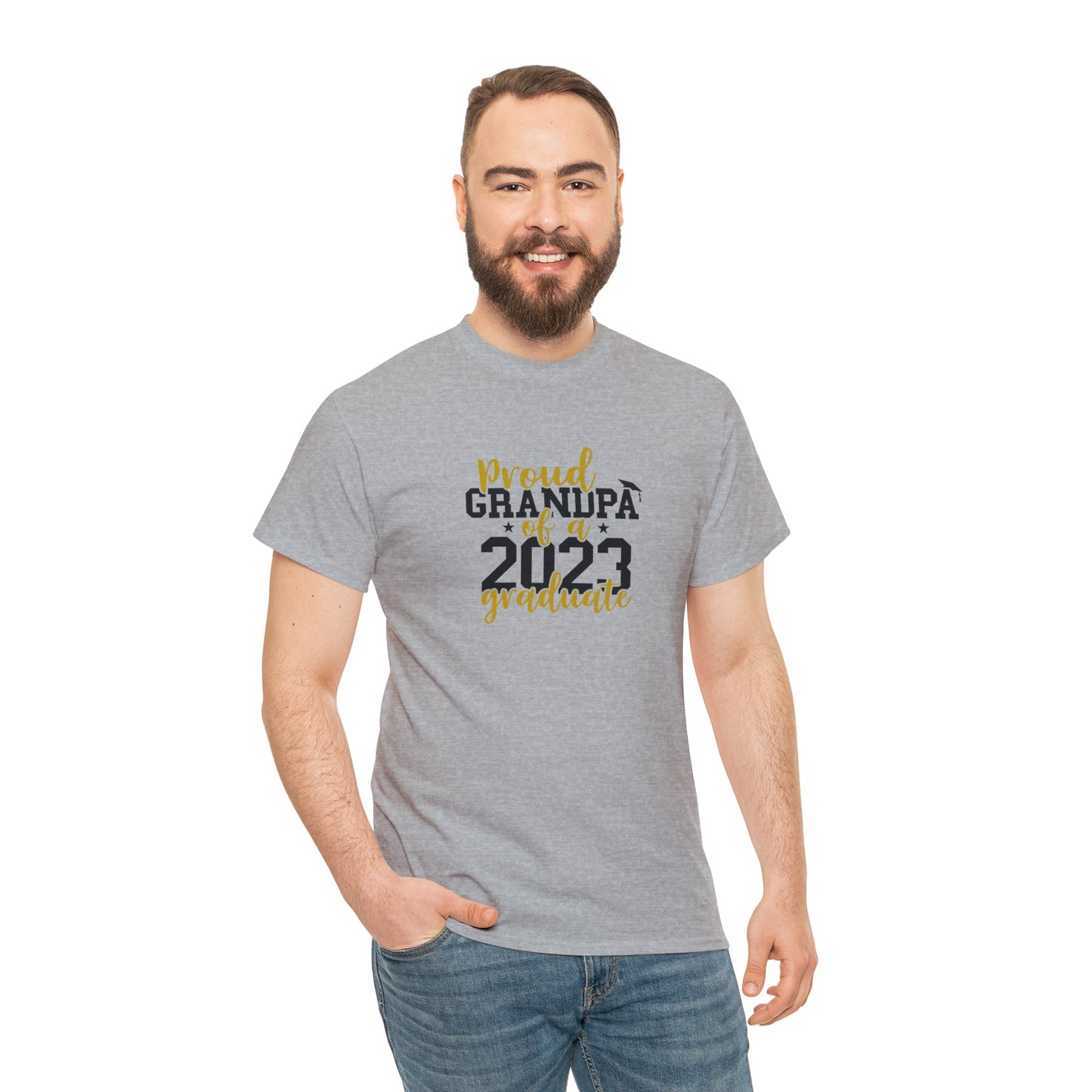 Proud GRANDPA of 2023 Graduate Short Sleeve Cotton T-Shirt - numonet