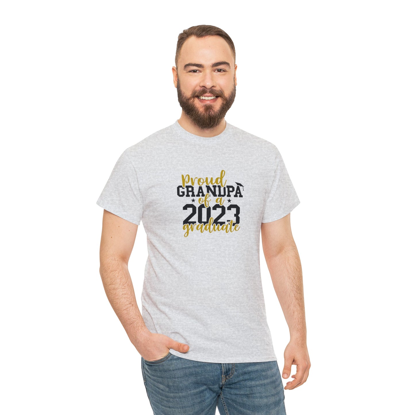 Proud GRANDPA of 2023 Graduate Short Sleeve Cotton T-Shirt - numonet