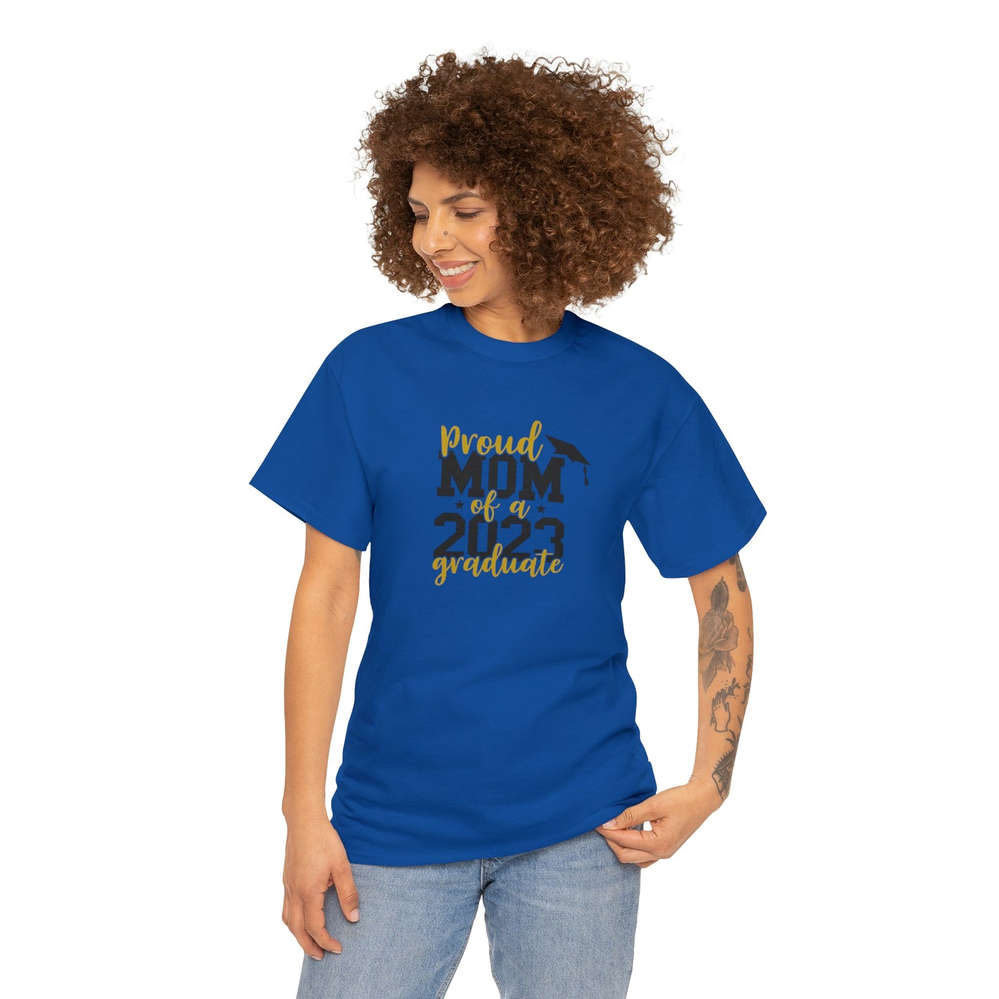 Proud Mom of 2023 Graduate Short Sleeve Cotton T-Shirt - numonet