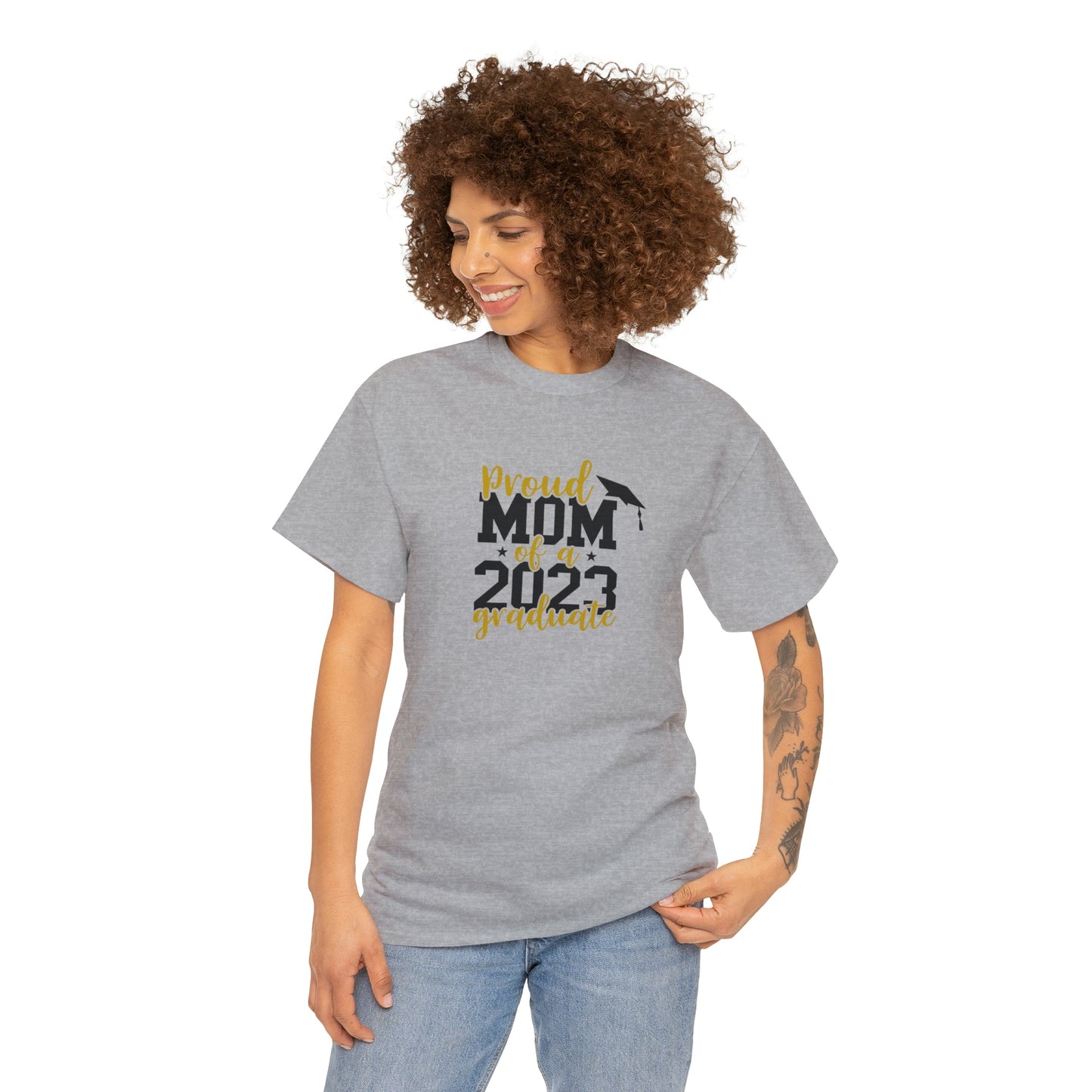 Proud Mom of 2023 Graduate Short Sleeve Cotton T-Shirt - numonet