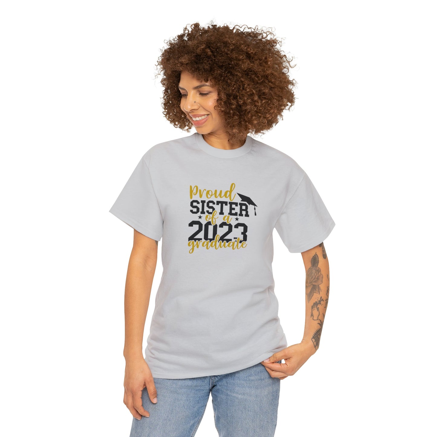 Proud SISTER of 2023 Graduate Short Sleeve Cotton Tee - numonet