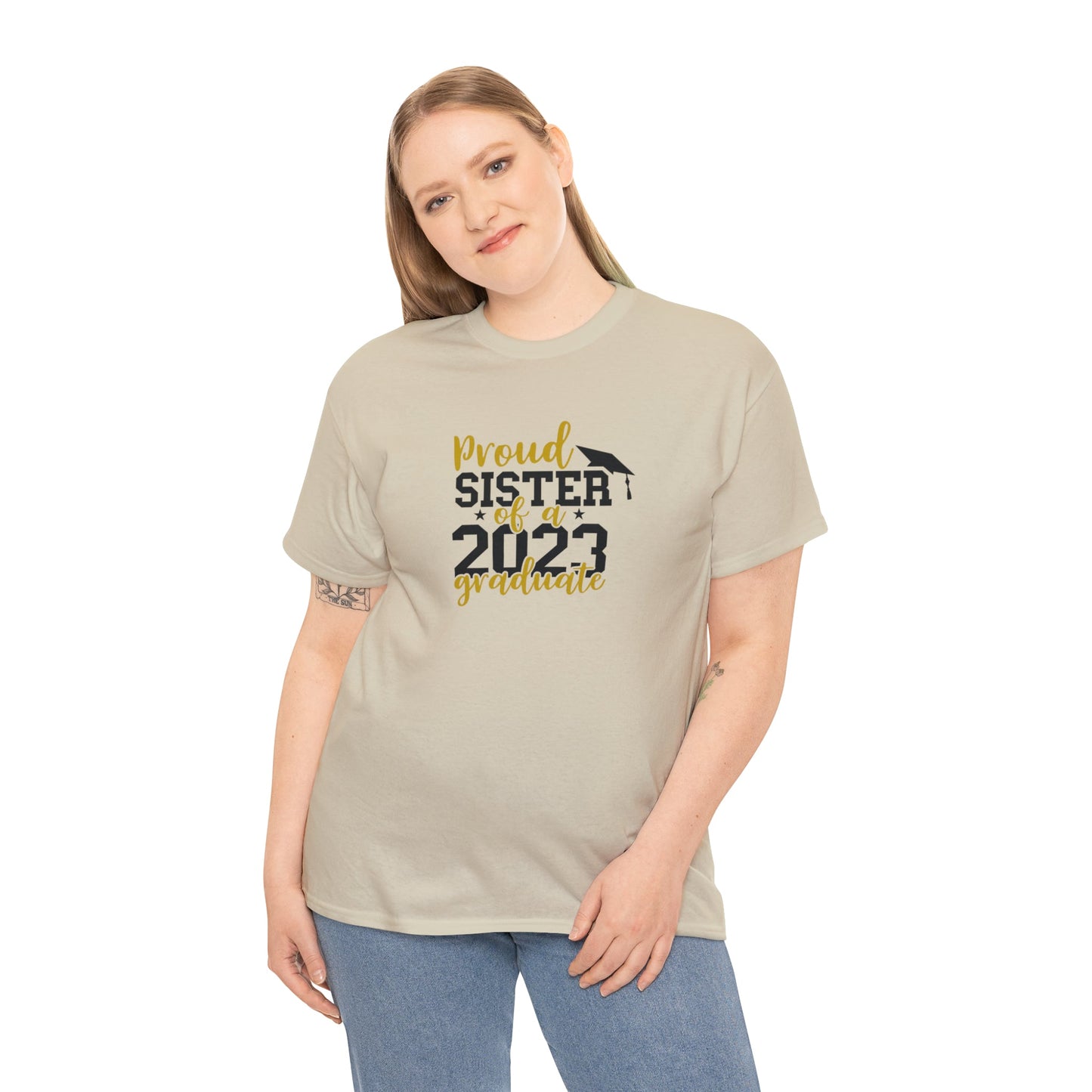 Proud SISTER of 2023 Graduate Short Sleeve Cotton Tee - numonet