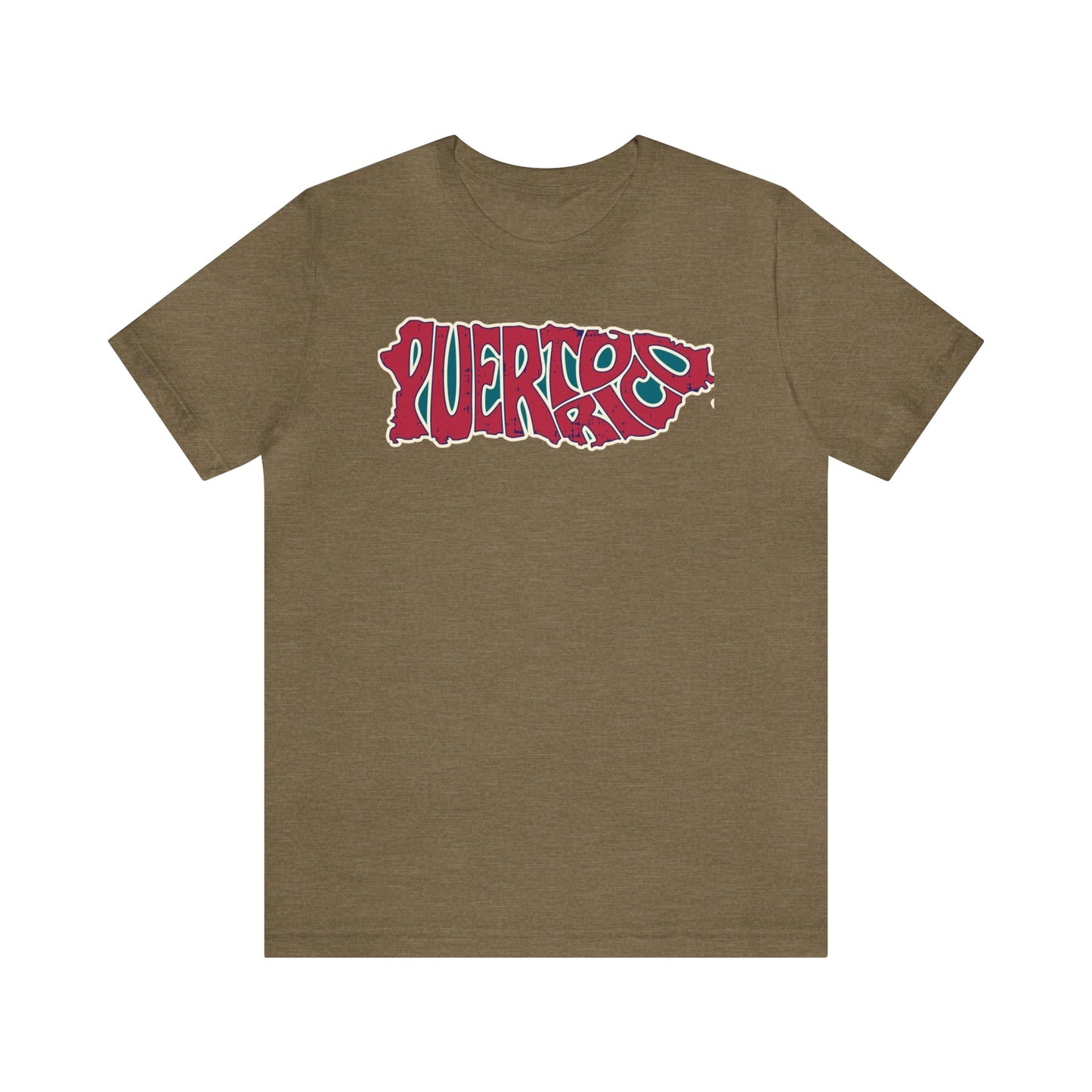 Puerto Rico Island Flag Short Sleeve Tee - numonet