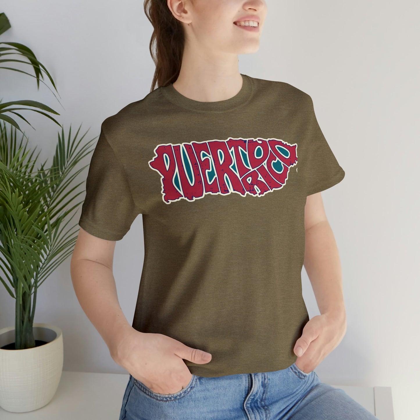 Puerto Rico Island Flag Short Sleeve Tee - numonet