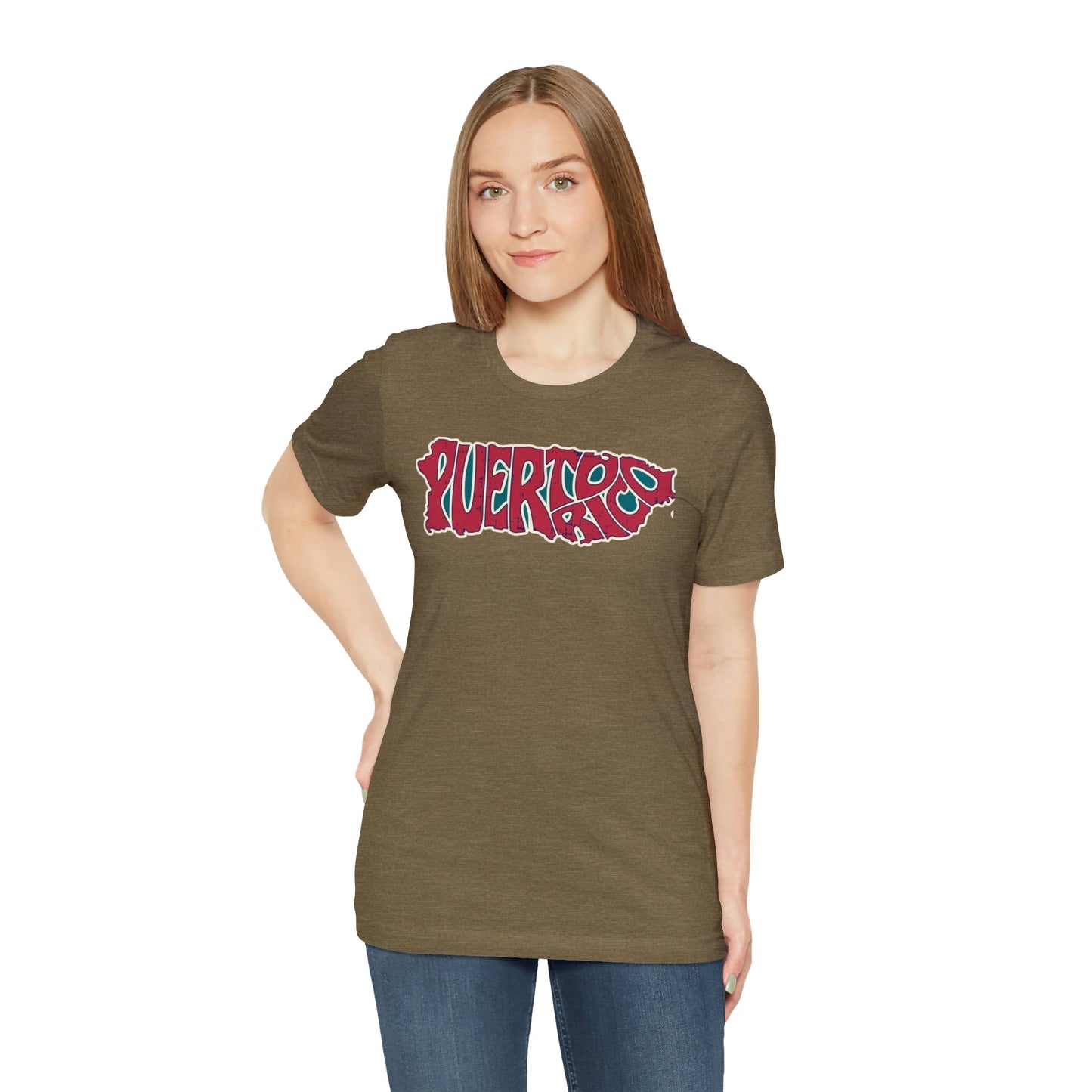 Puerto Rico Island Flag Short Sleeve Tee - numonet
