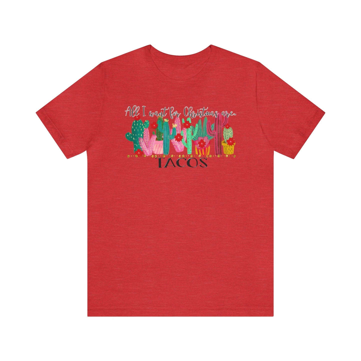 Tacos for Christmas Short Sleeve Tee - numonet