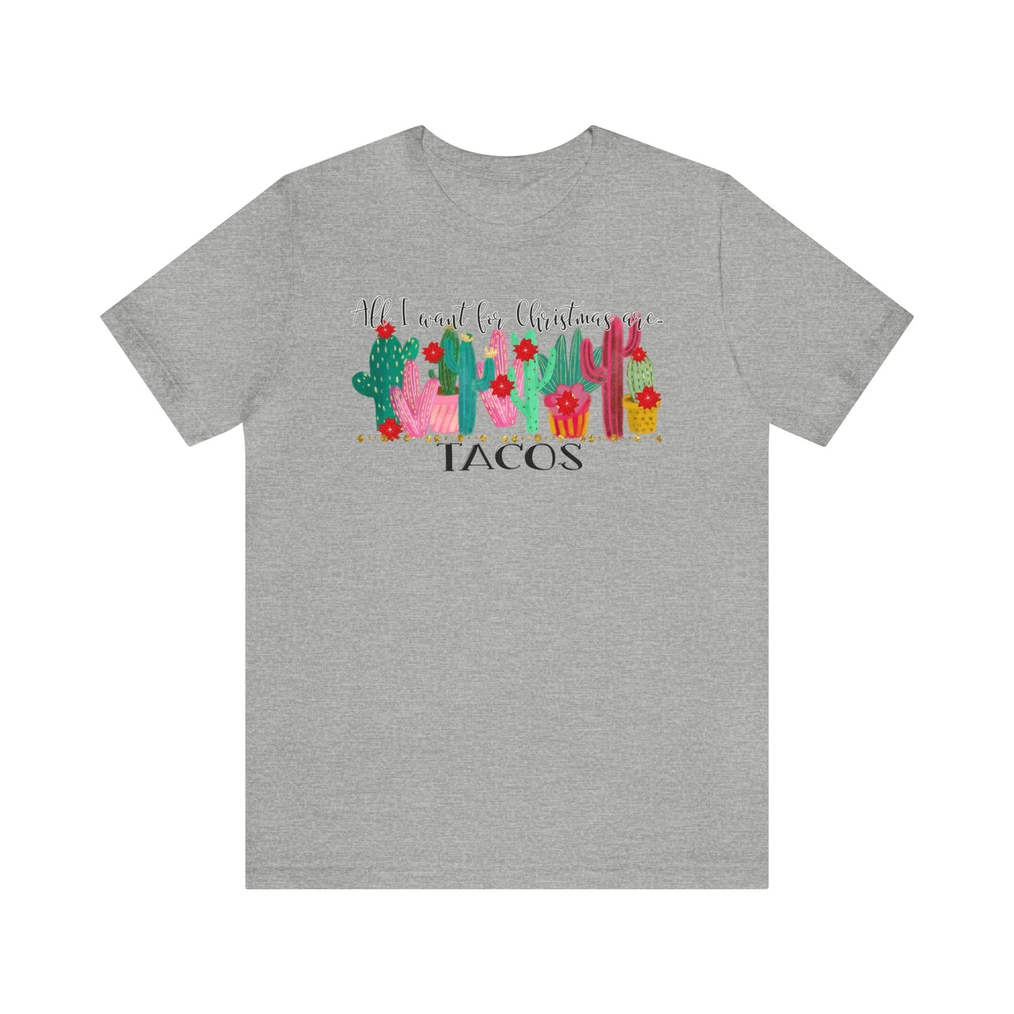 Tacos for Christmas Short Sleeve Tee - numonet