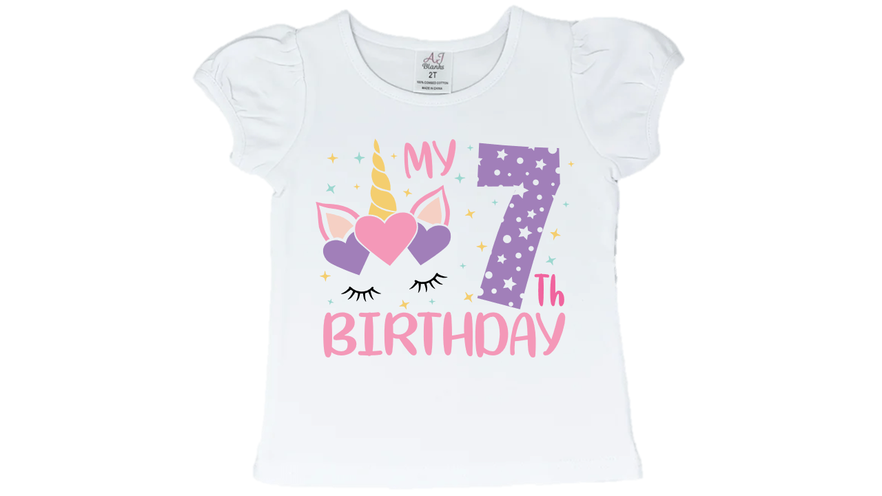 Unicorn Birthday Short Sleeve T-Shirt - numonet