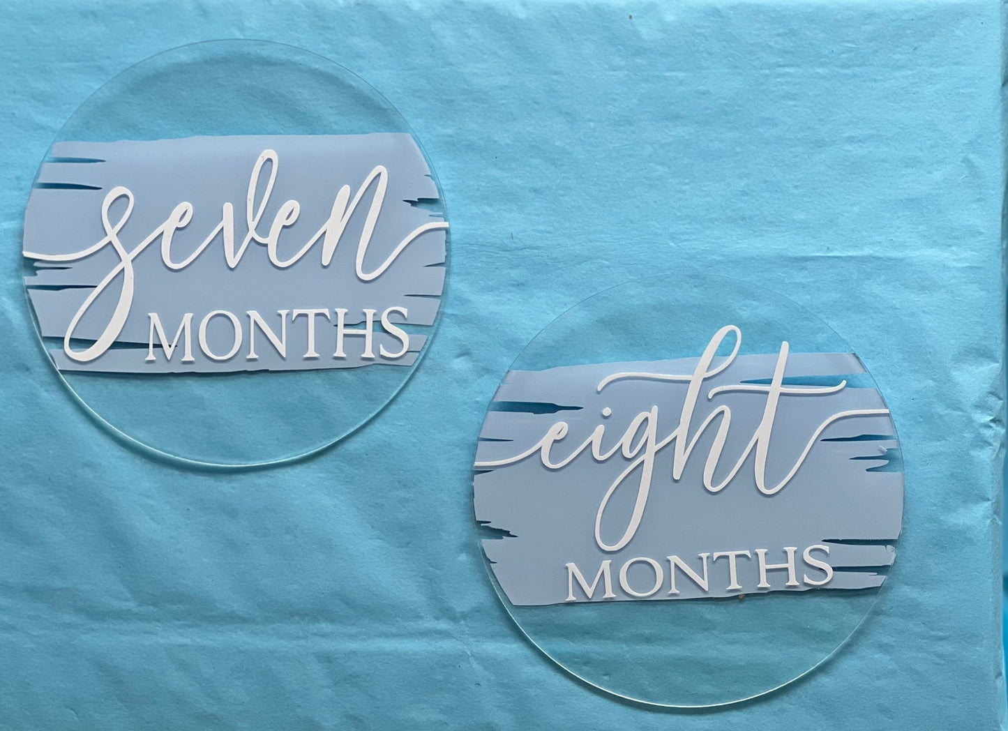 Acrylic Baby Monthly Milestone Discs, 12 Month Set - Numonet LLC