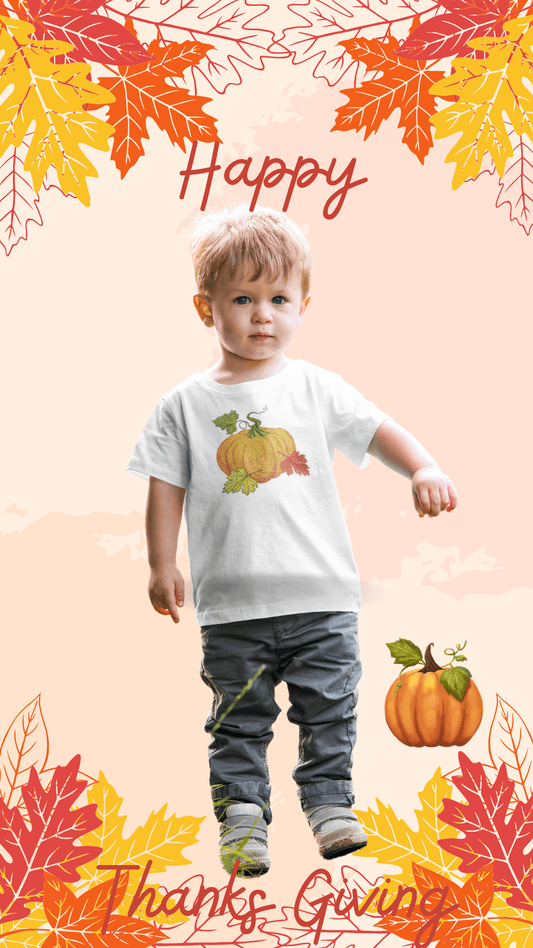 Fall Pumpkin Embroidery T-Shirt - numonet
