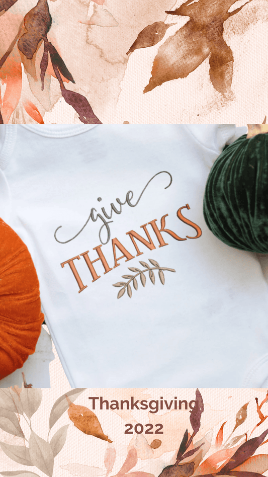 Give Thanks Embroidery Tshirt - numonet