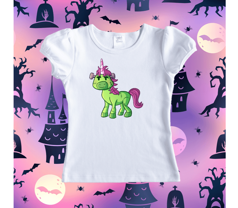 Halloween Frankenstein nicorn Sublimation Tshirt - numonet