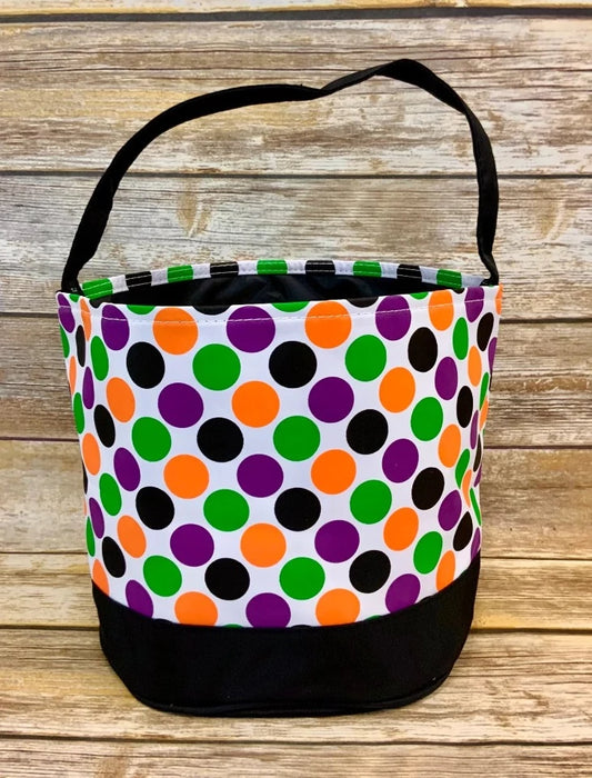 Halloween Multi Color Polka Dot Candy Tote - numonet
